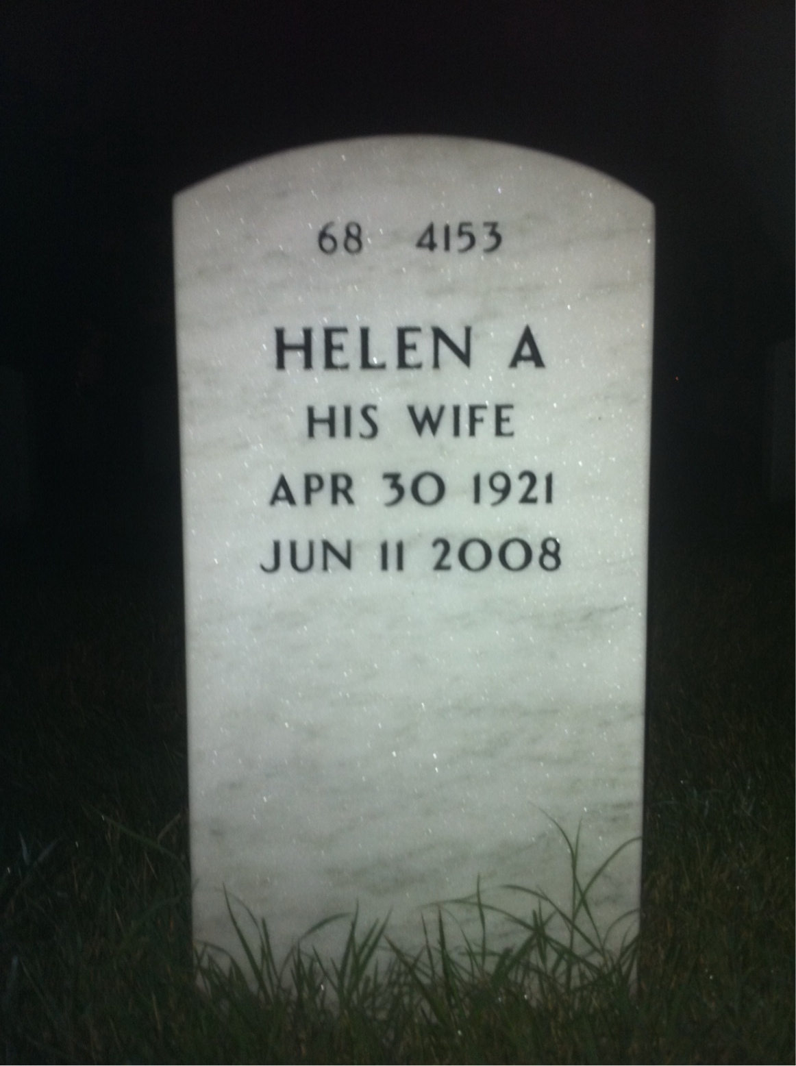 Back of headstone — Walter Pestinikas