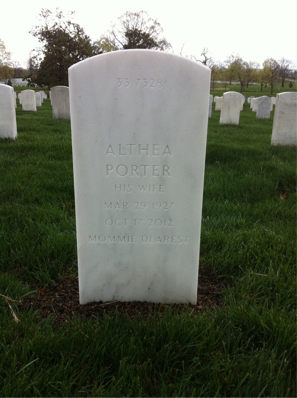 Back of headstone — William Montgomery