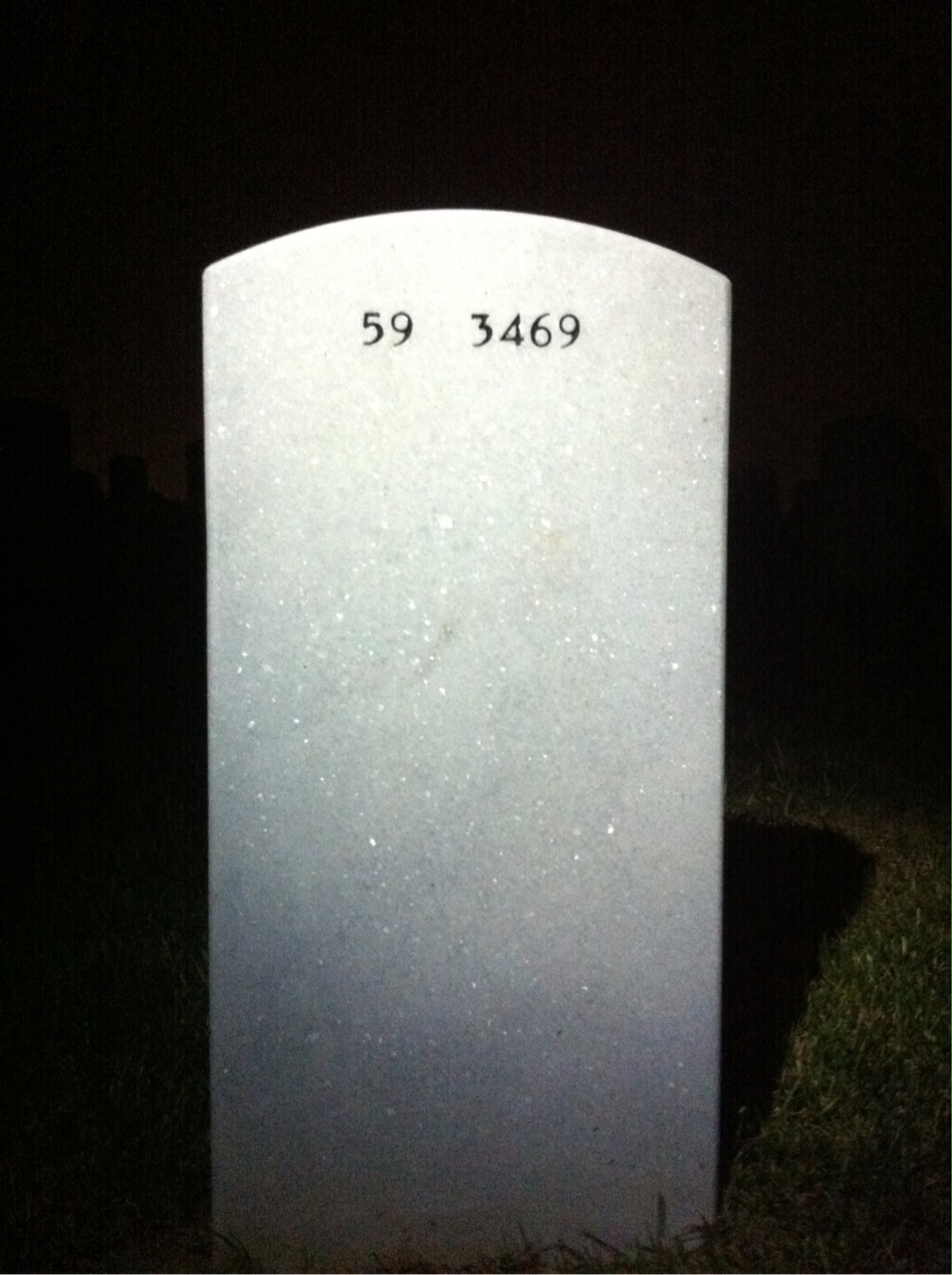 Back of headstone — Brooks Williams