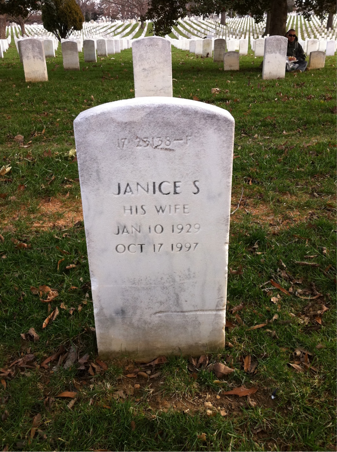 Back of headstone — Janice Autrey