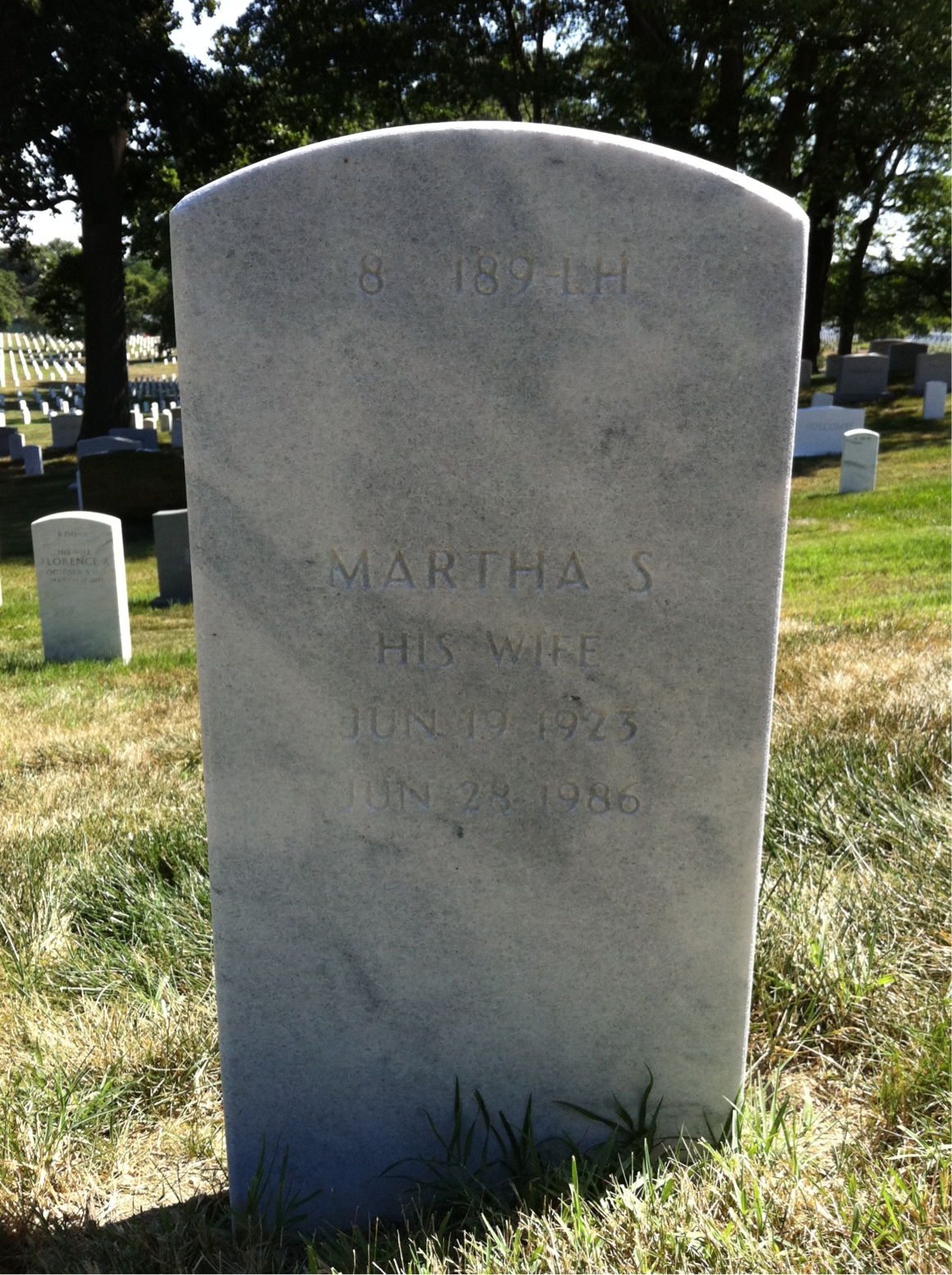 Back of headstone — Wilson Sloane Freesland