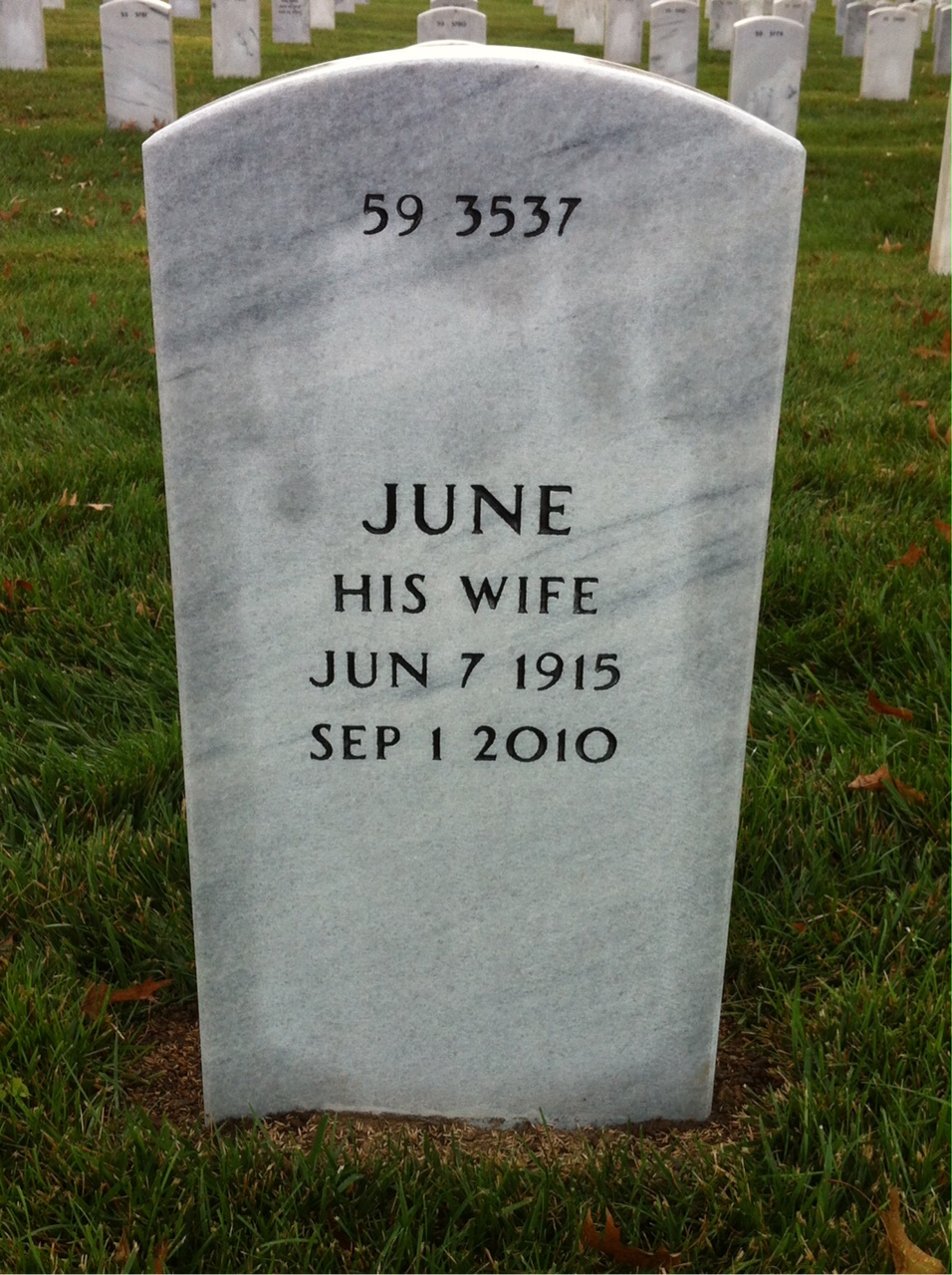 Back of headstone — John Fidel