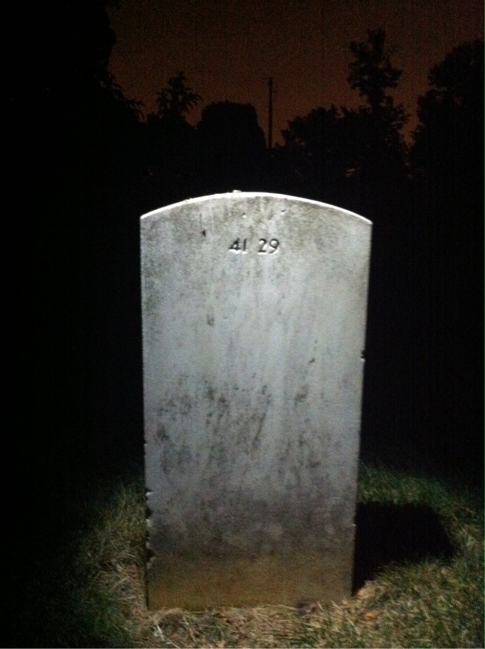 Back of headstone — Harry Baker