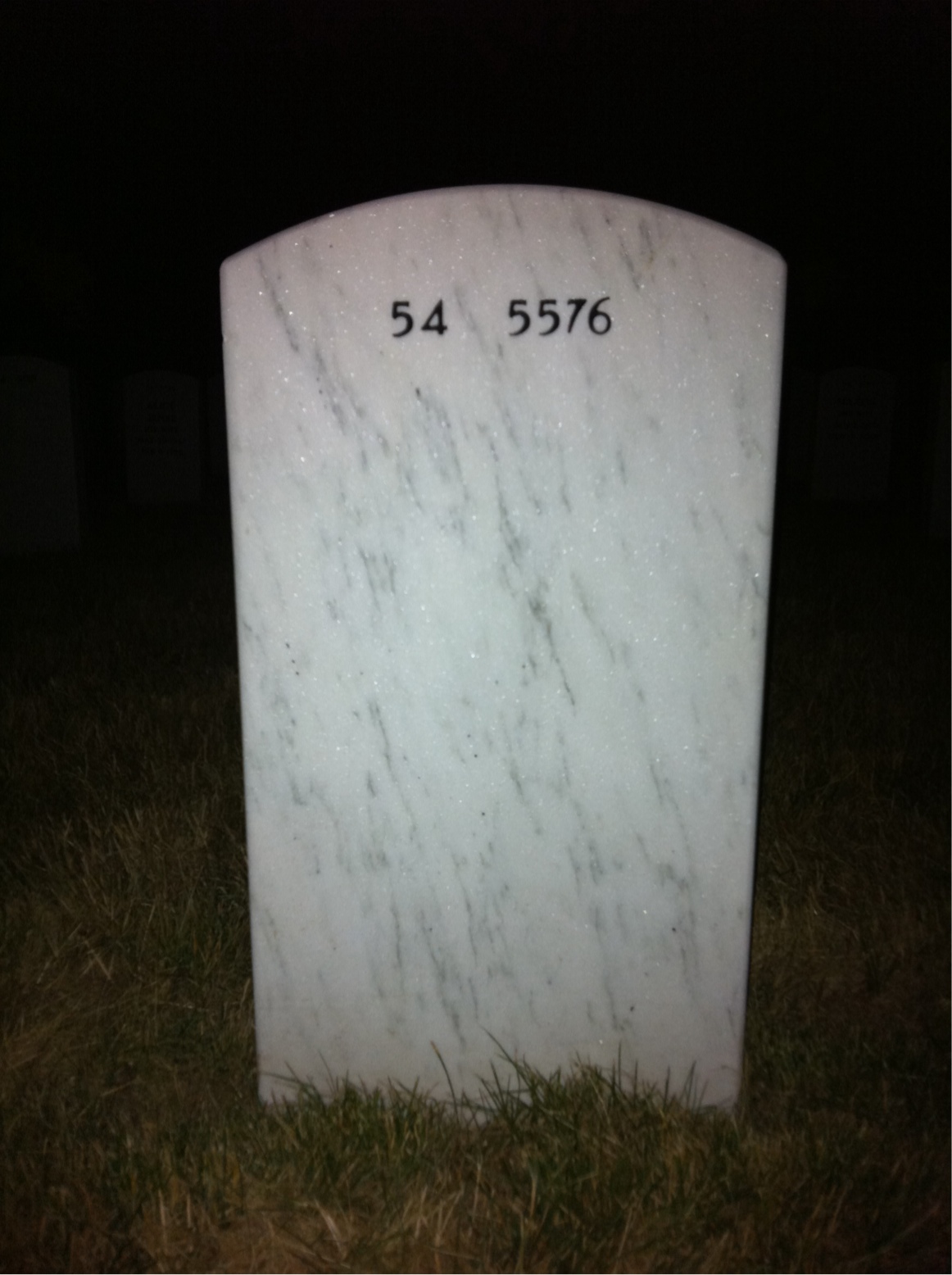 Back of headstone — John Claycomb