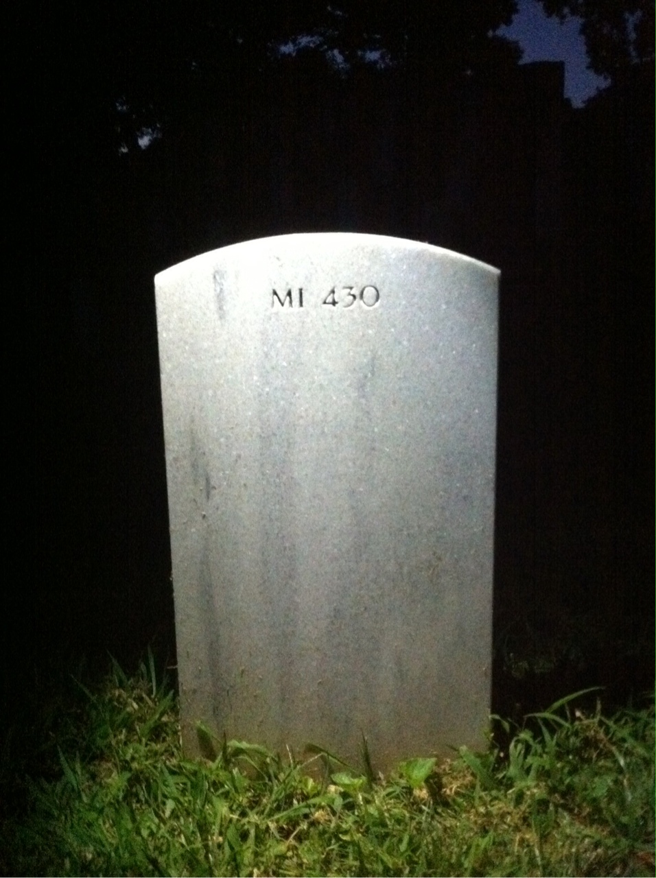 Back of headstone — John Cox