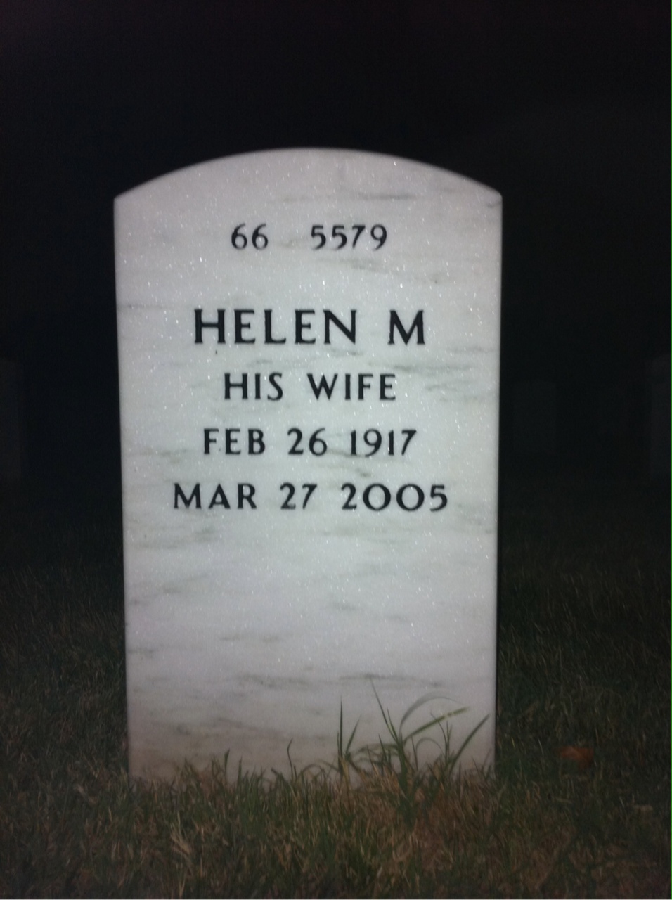 Back of headstone — Carlos Perkins