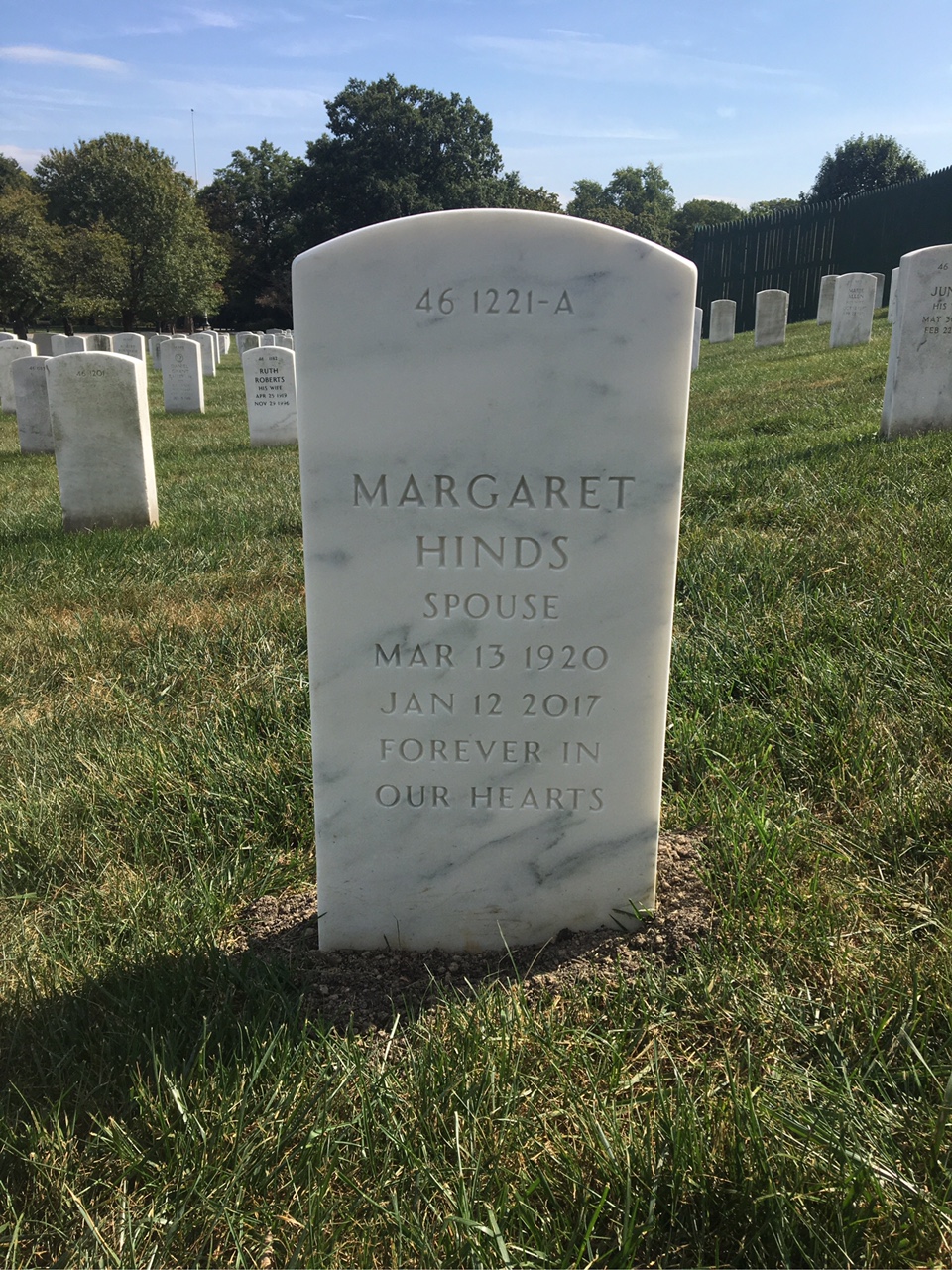 Back of headstone — Walter Charles Prew