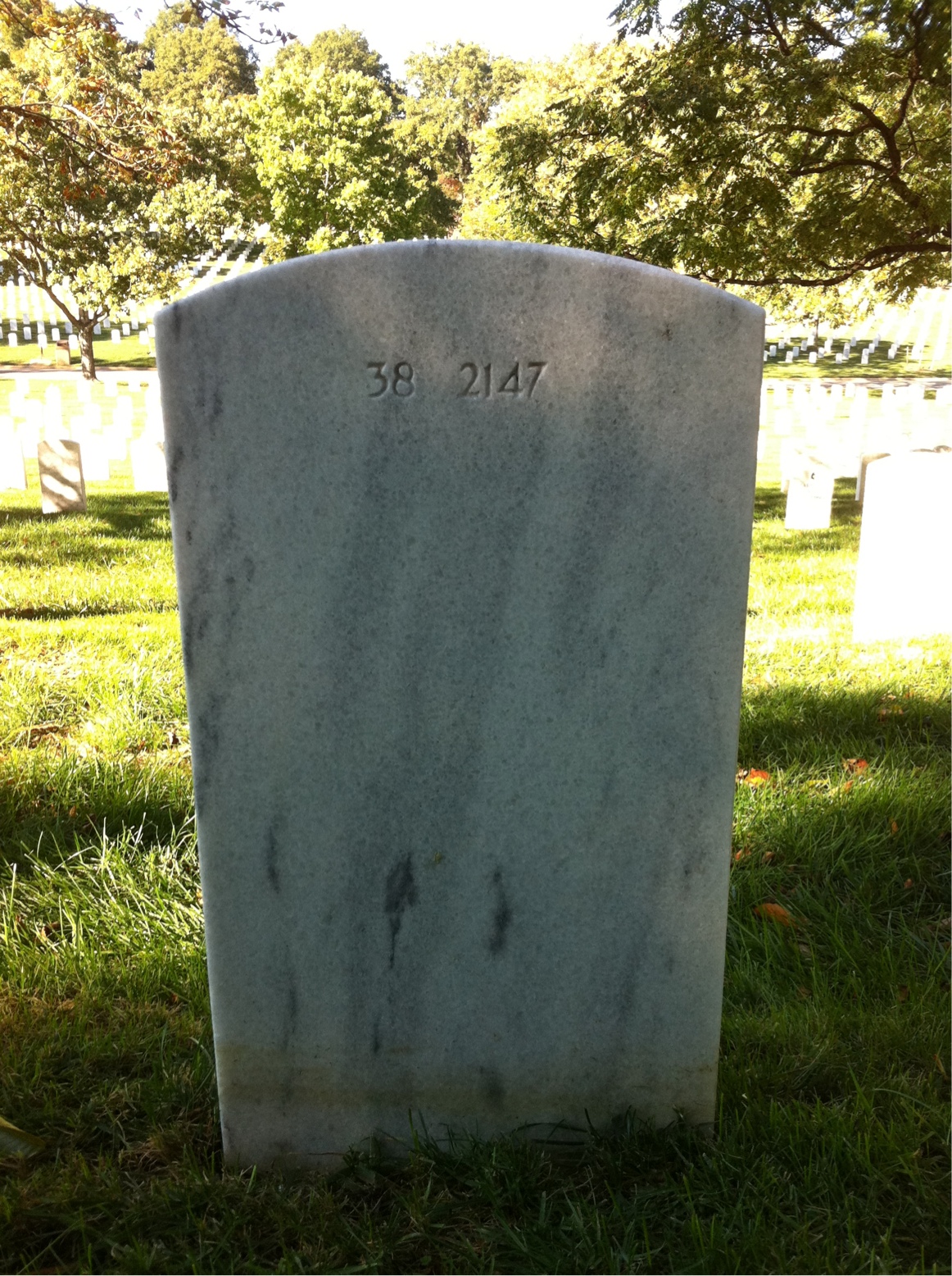 Back of headstone — Martin Anchor