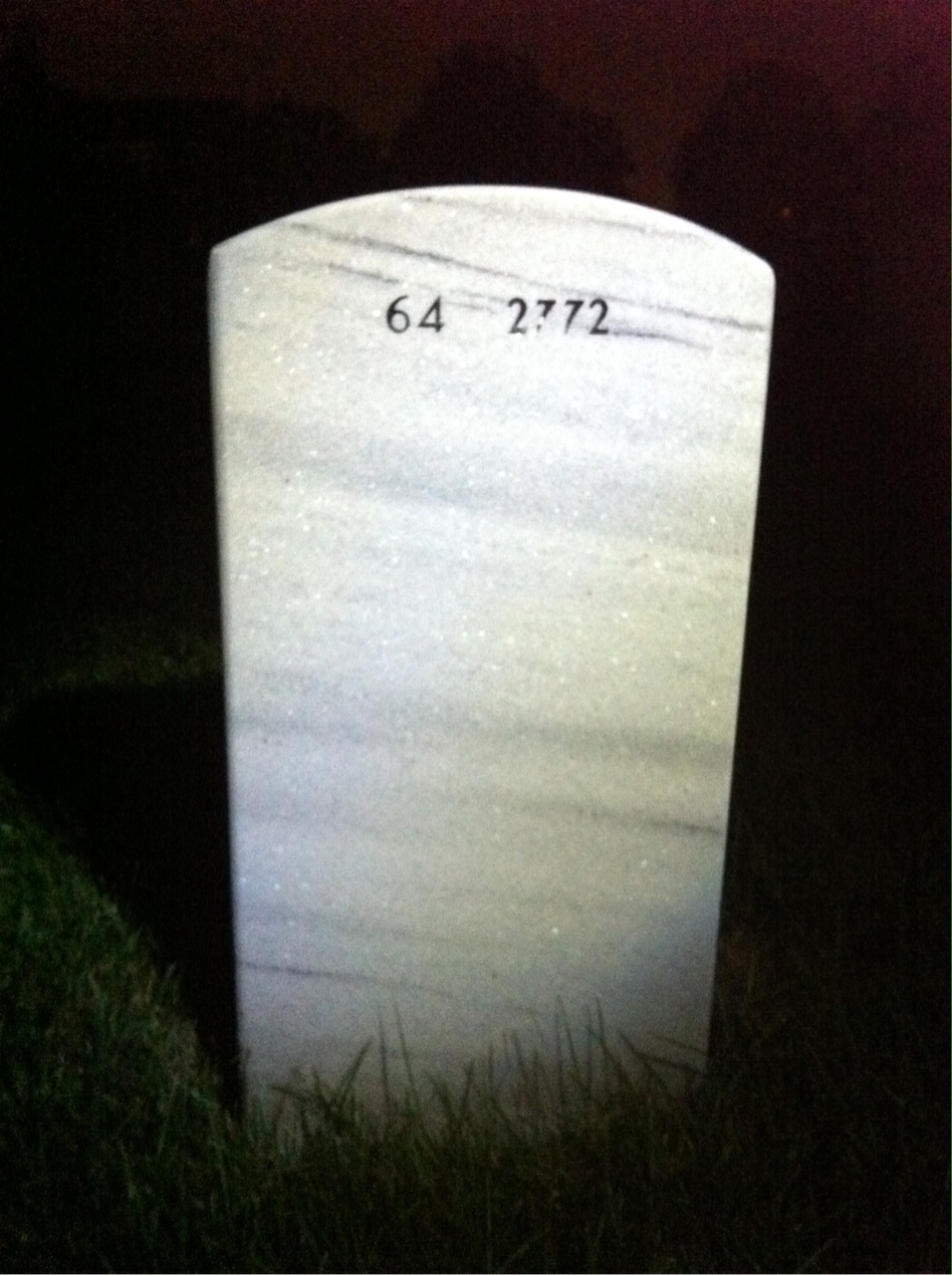Back of headstone — Michael Charters