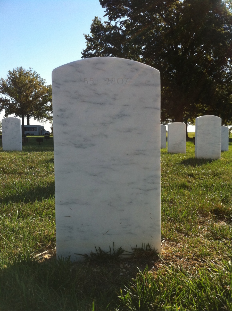 Back of headstone — Harold Biddix