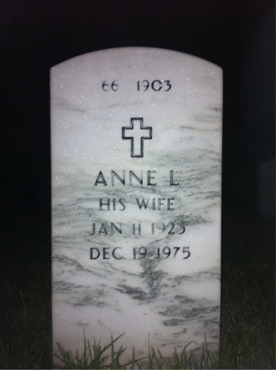Back of headstone — Martin Stutts