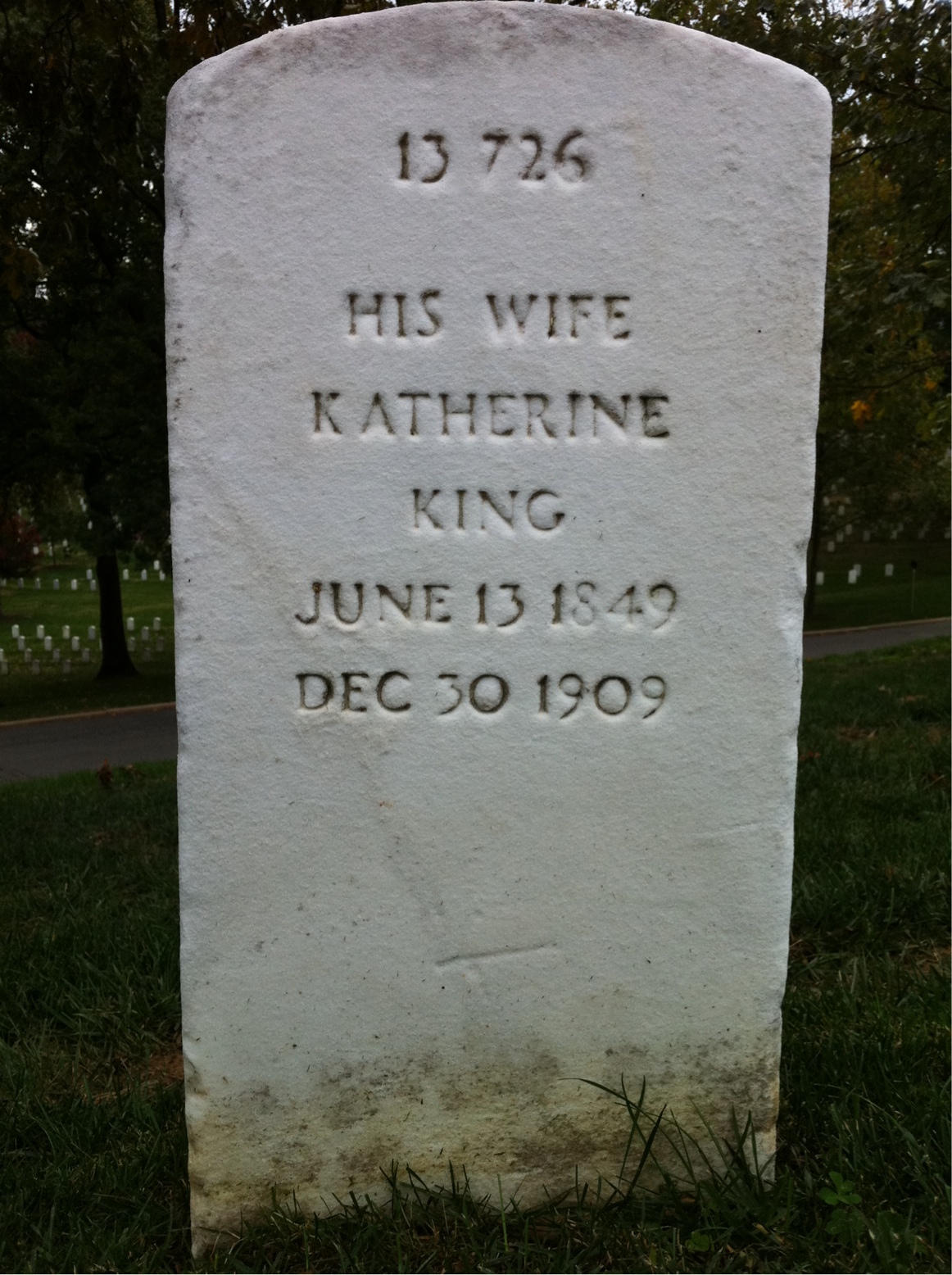 Back of headstone — Zachariah Miller