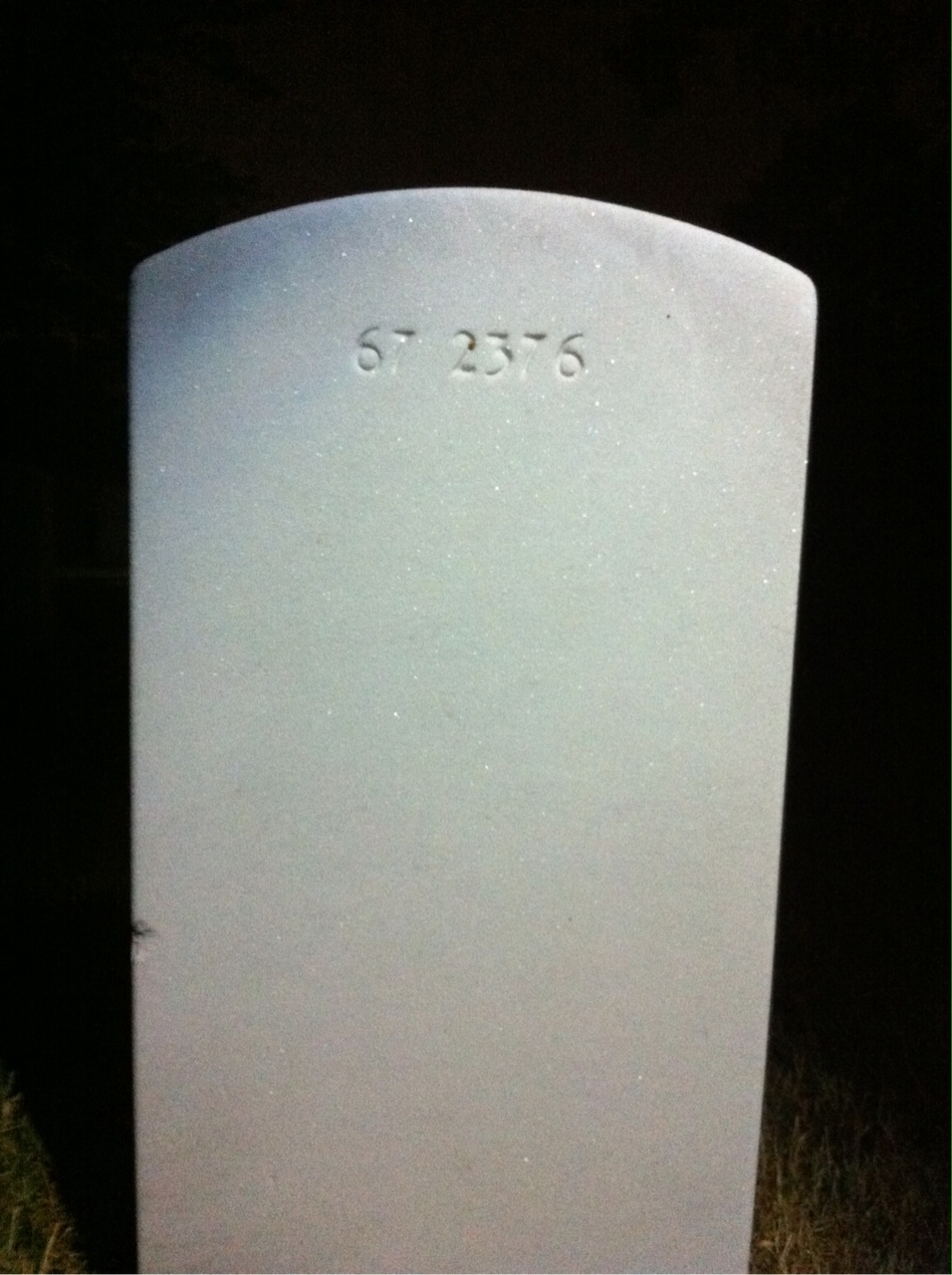 Back of headstone — Charles Andersen
