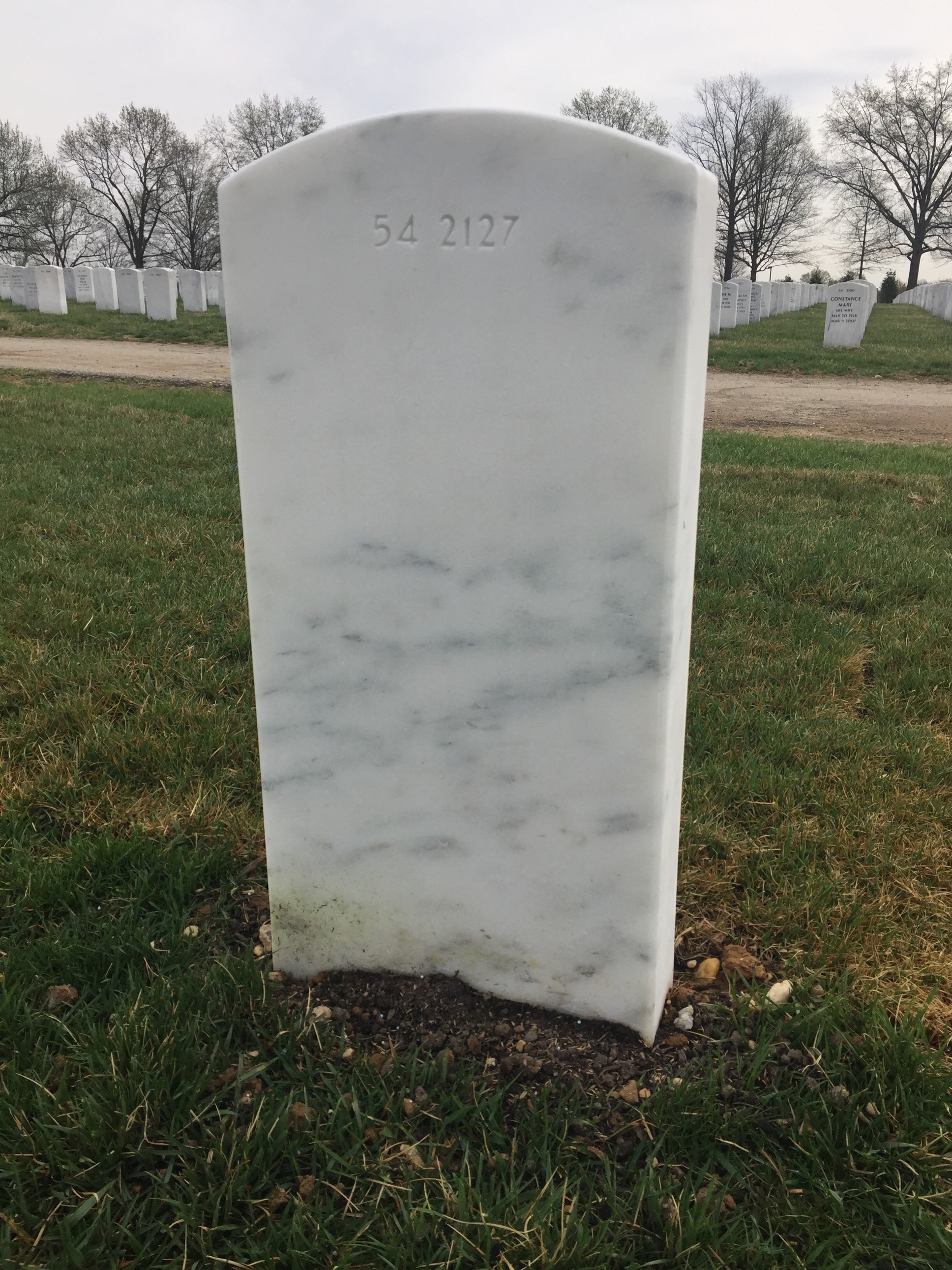 Back of headstone — William Edward Cox