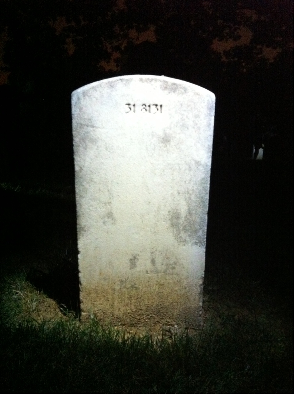 Back of headstone — Amos Moody