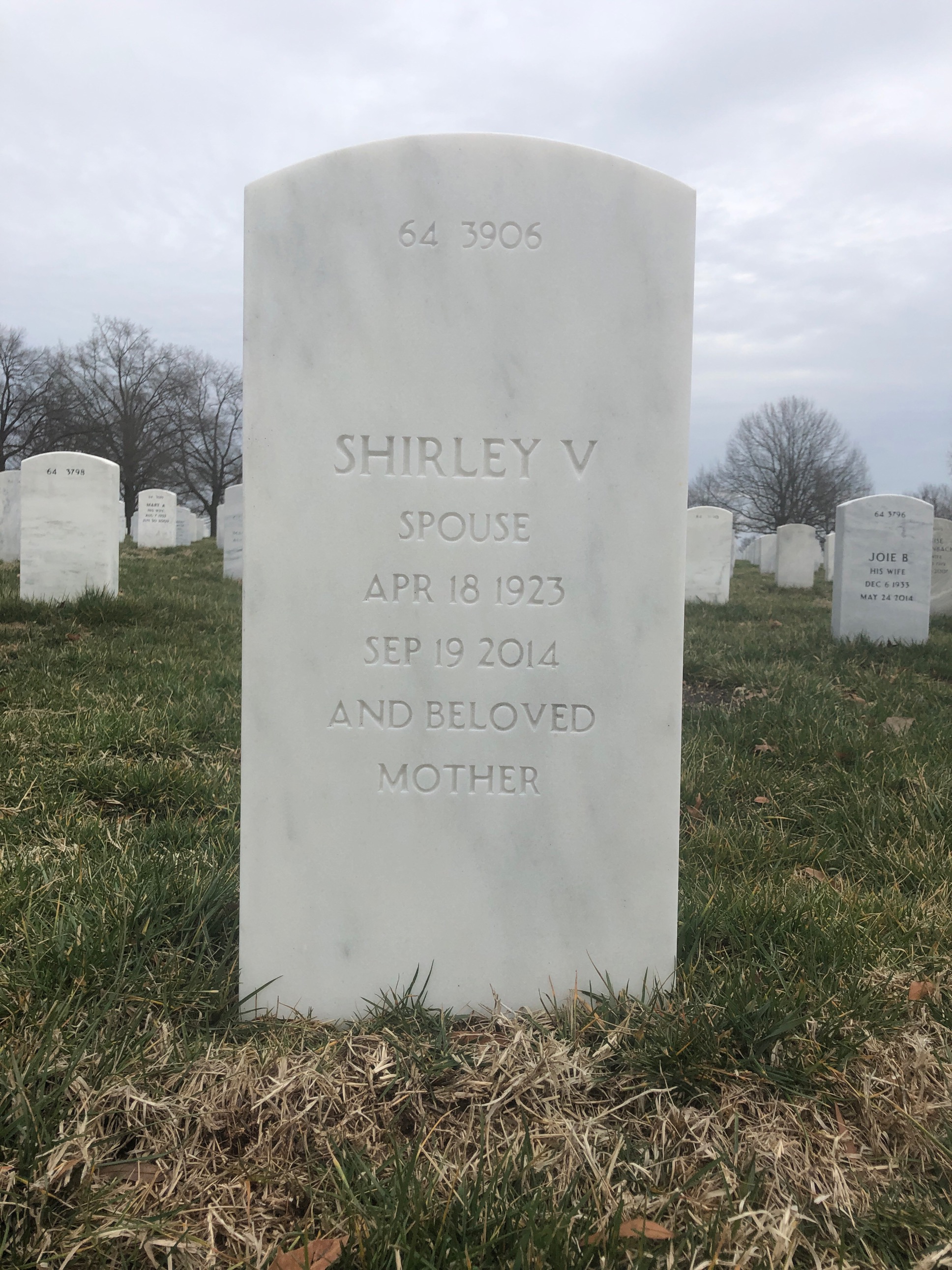 Back of headstone — Austin Mcgovern