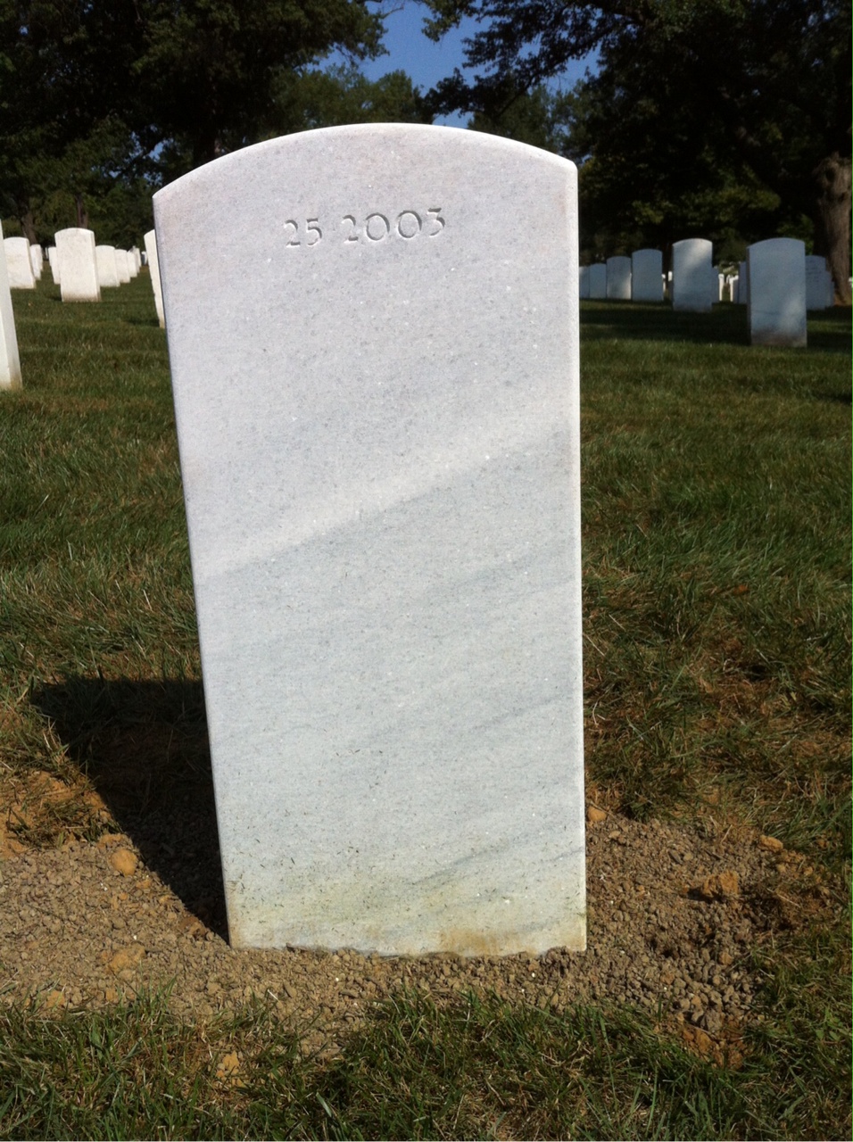 Back of headstone — William Armstead Wright