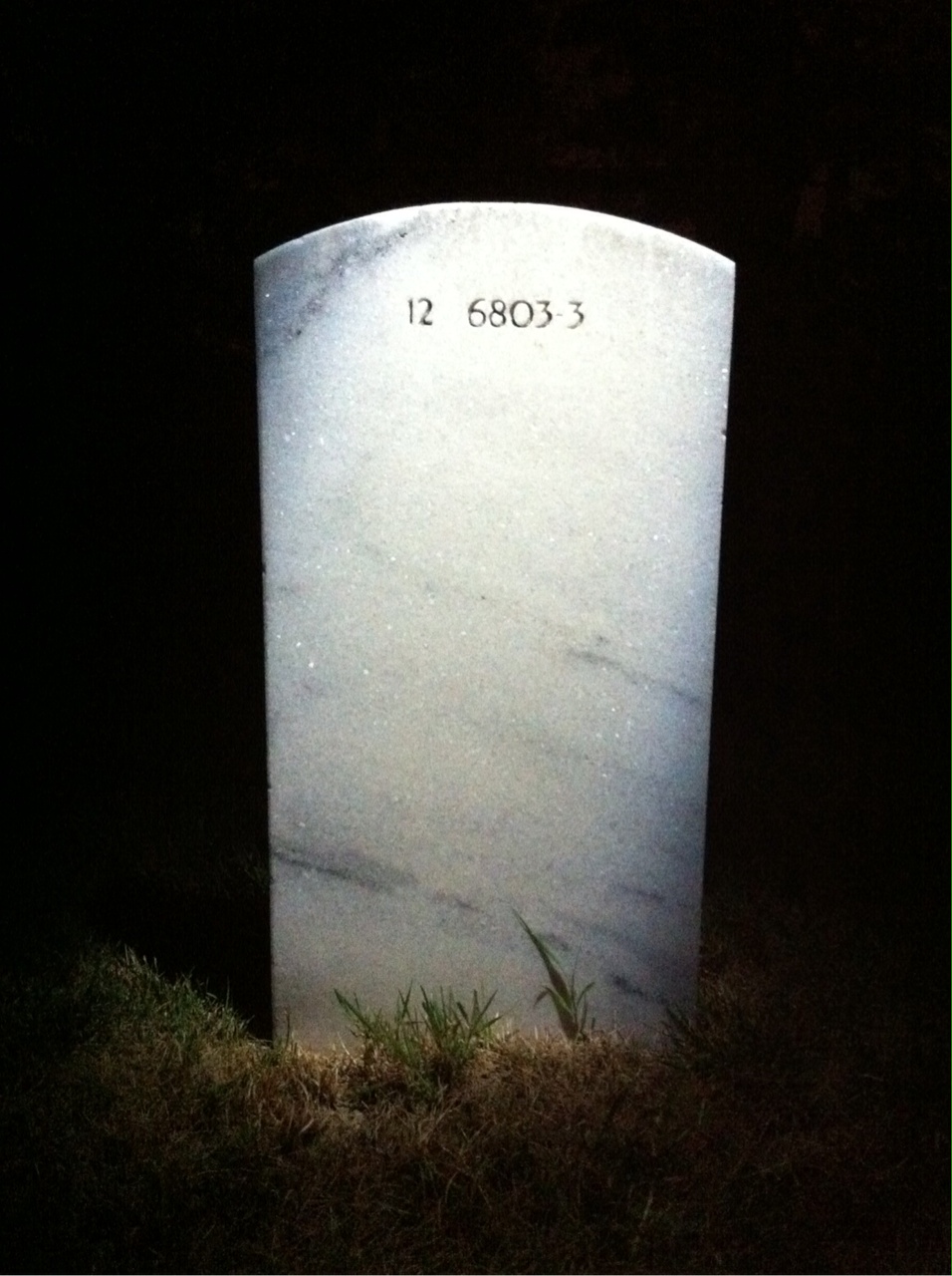 Back of headstone — Roy Moore