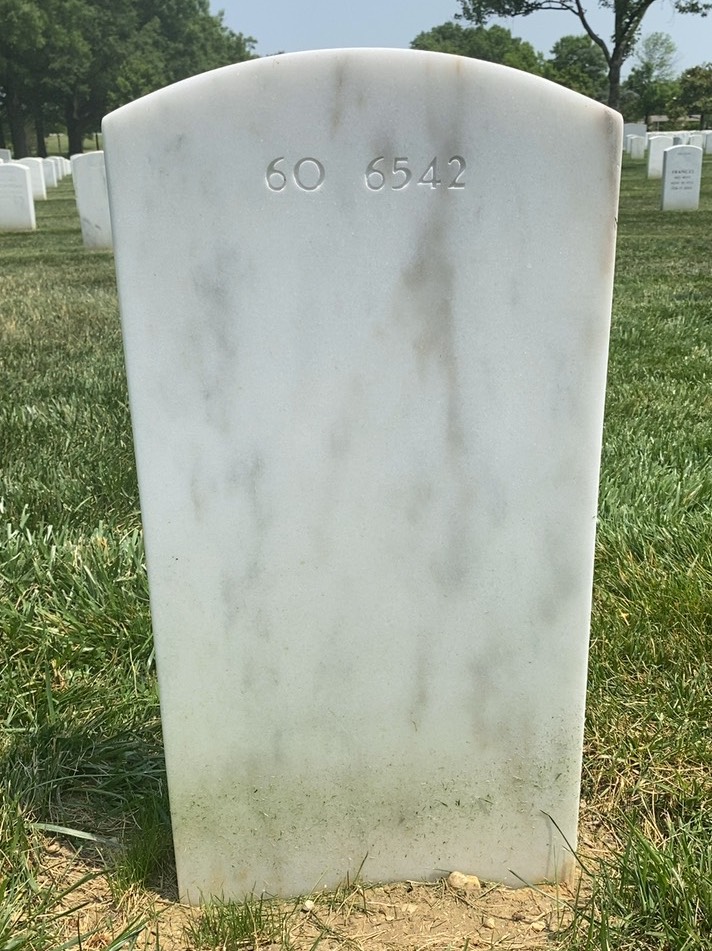 Back of headstone — Michael Ernst