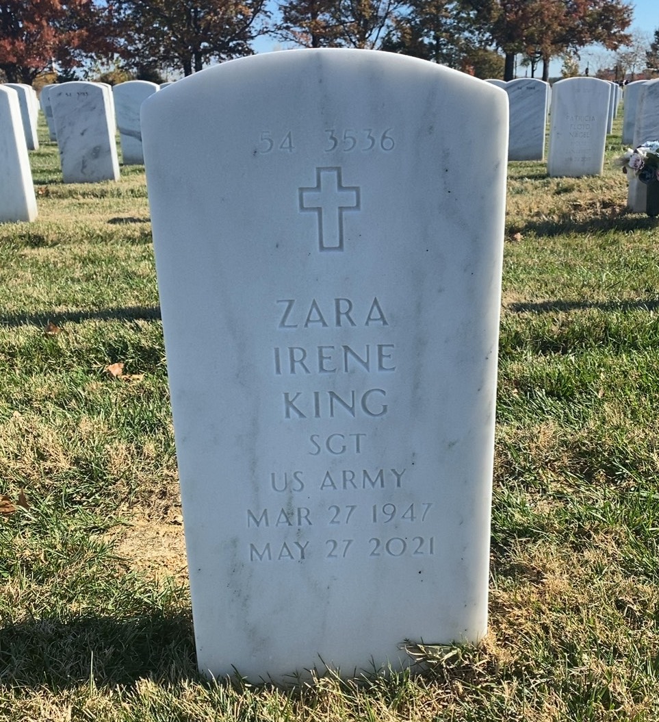 Back of headstone — Allen King
