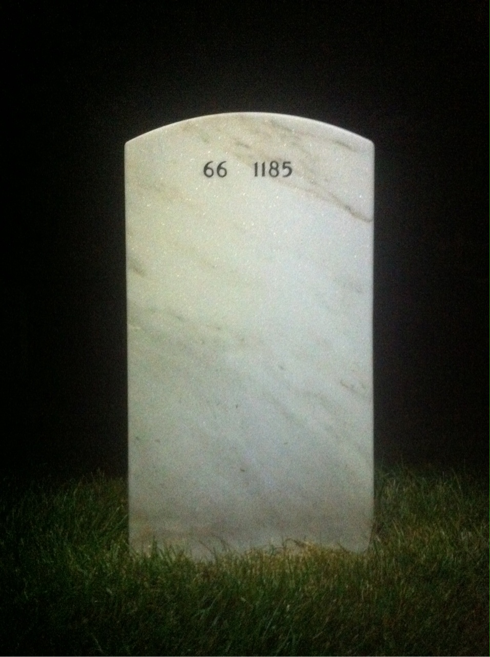 Back of headstone — David Poe