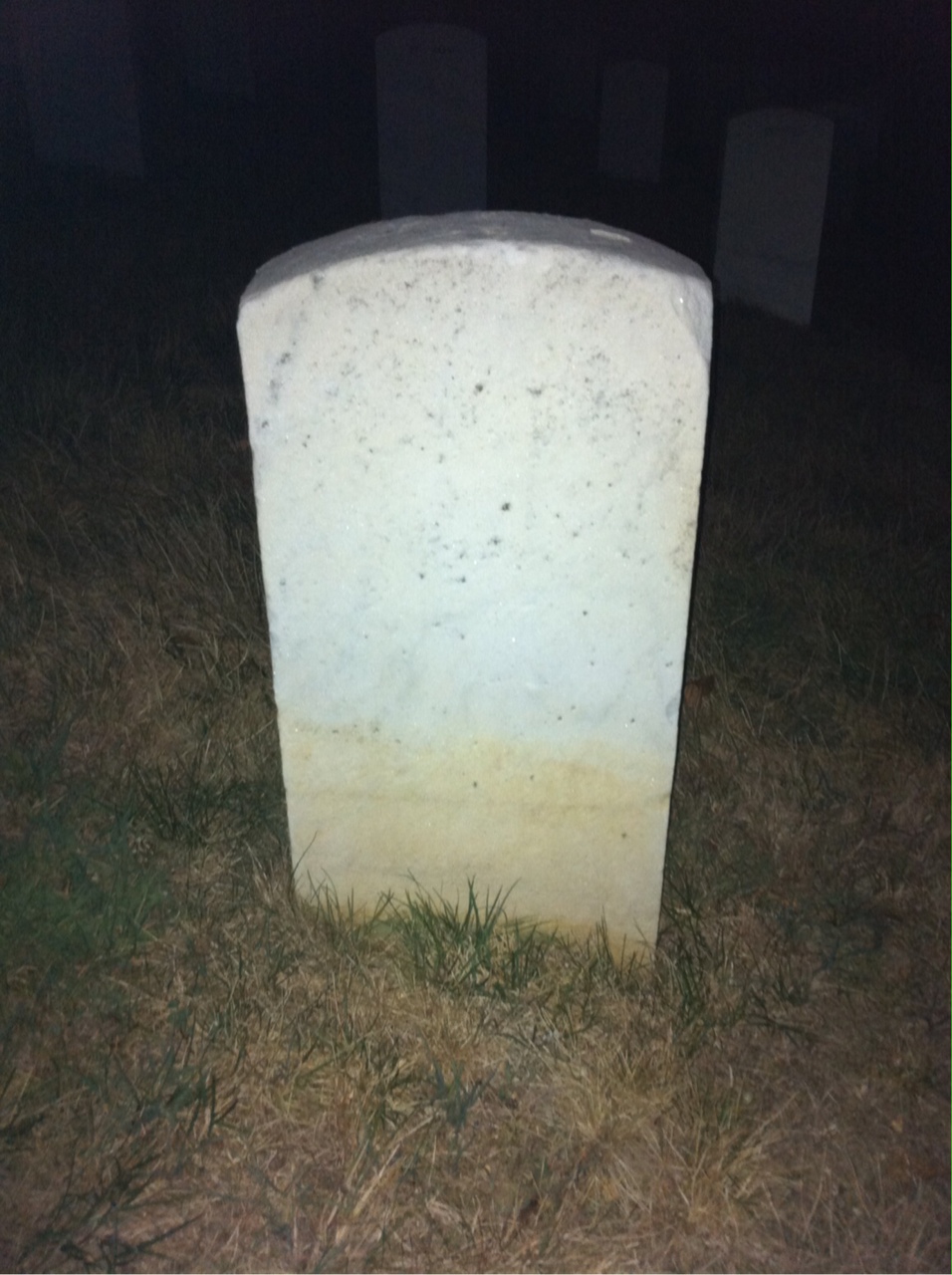 Back of headstone — George Ashbury