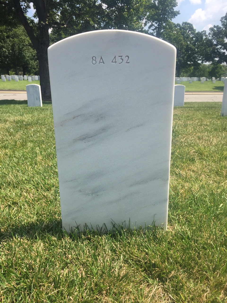 Back of headstone — Nathan Marx Landman