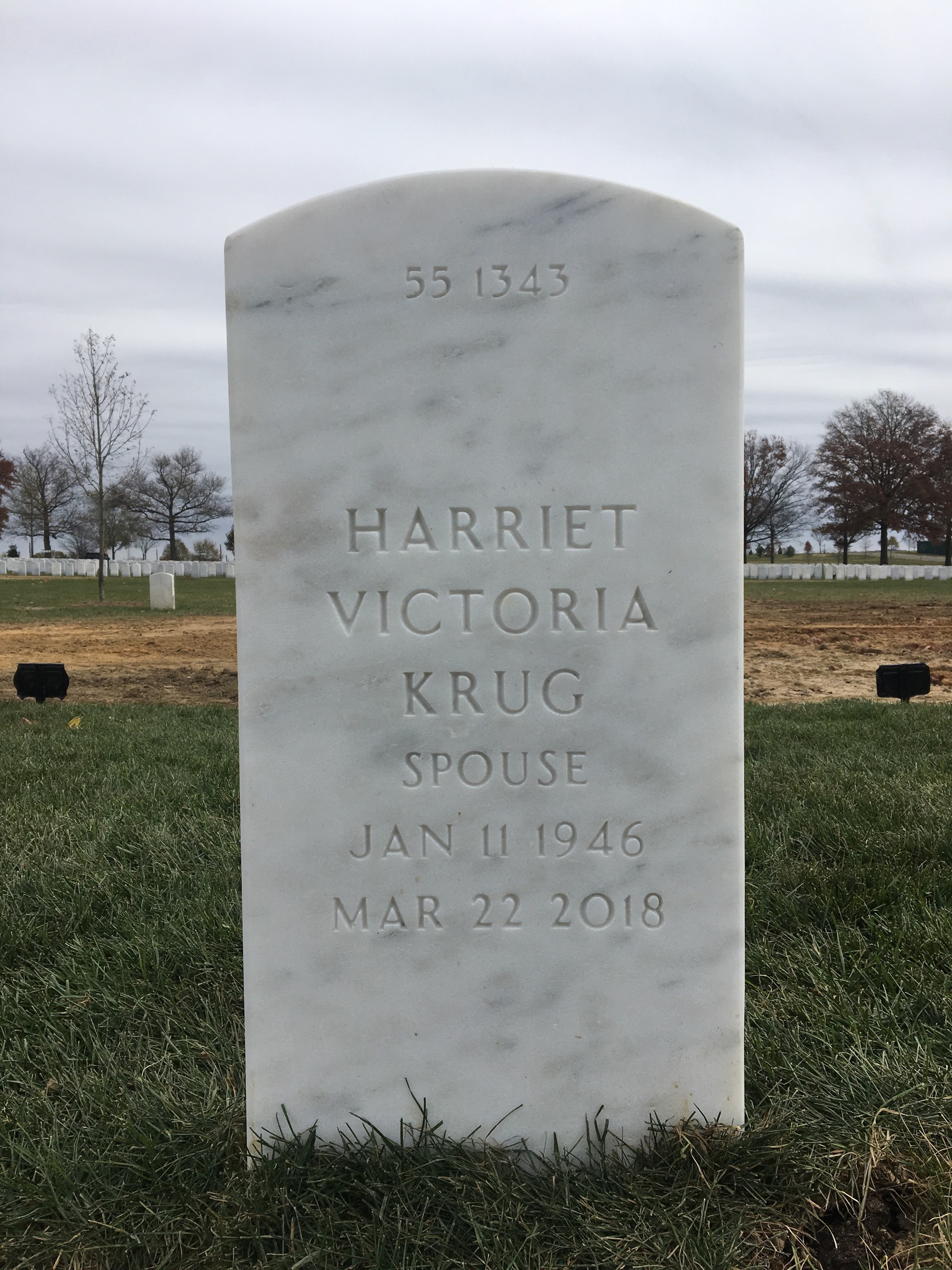 Back of headstone — John Miner
