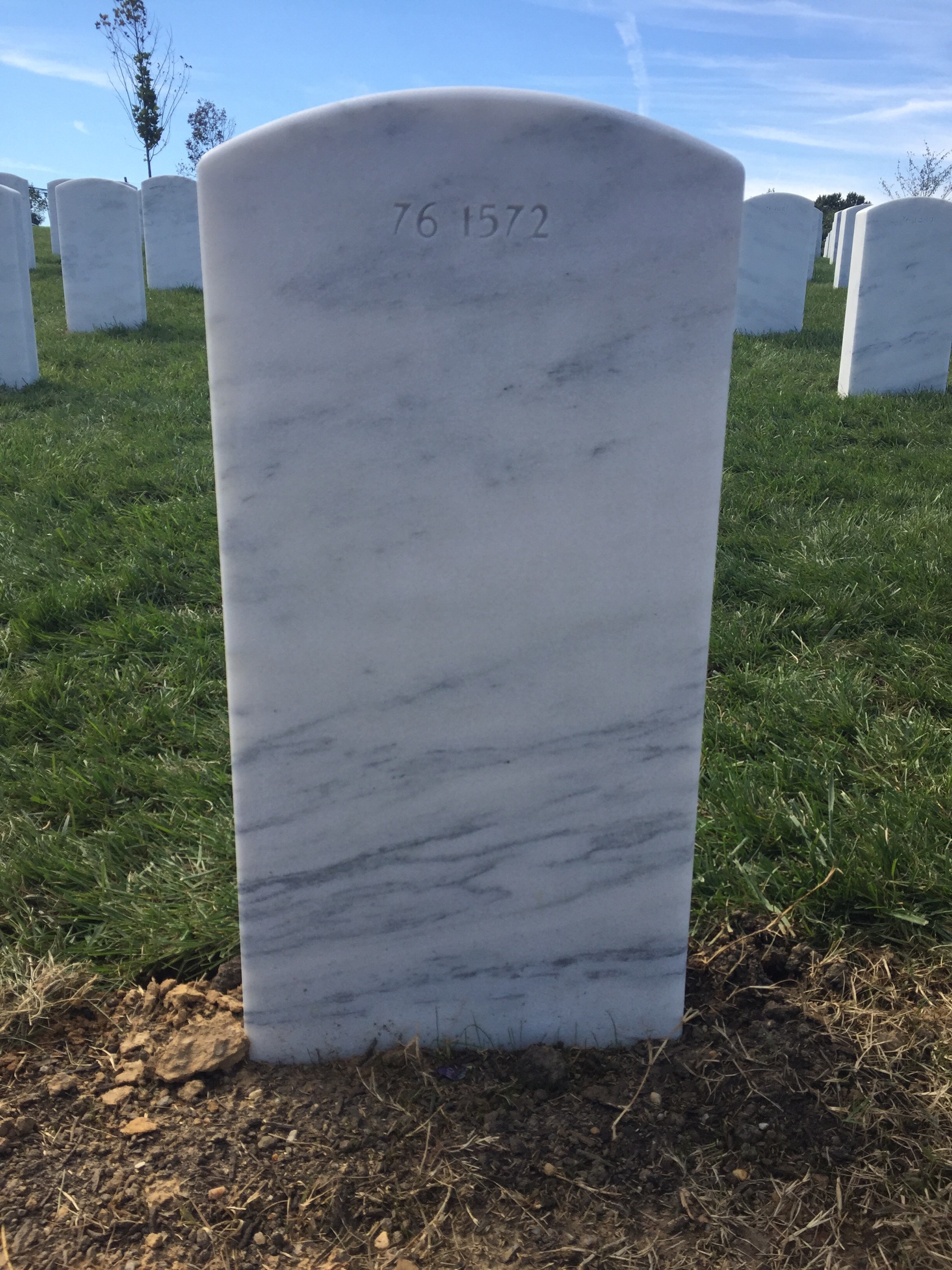 Back of headstone — Raymond Arsenault
