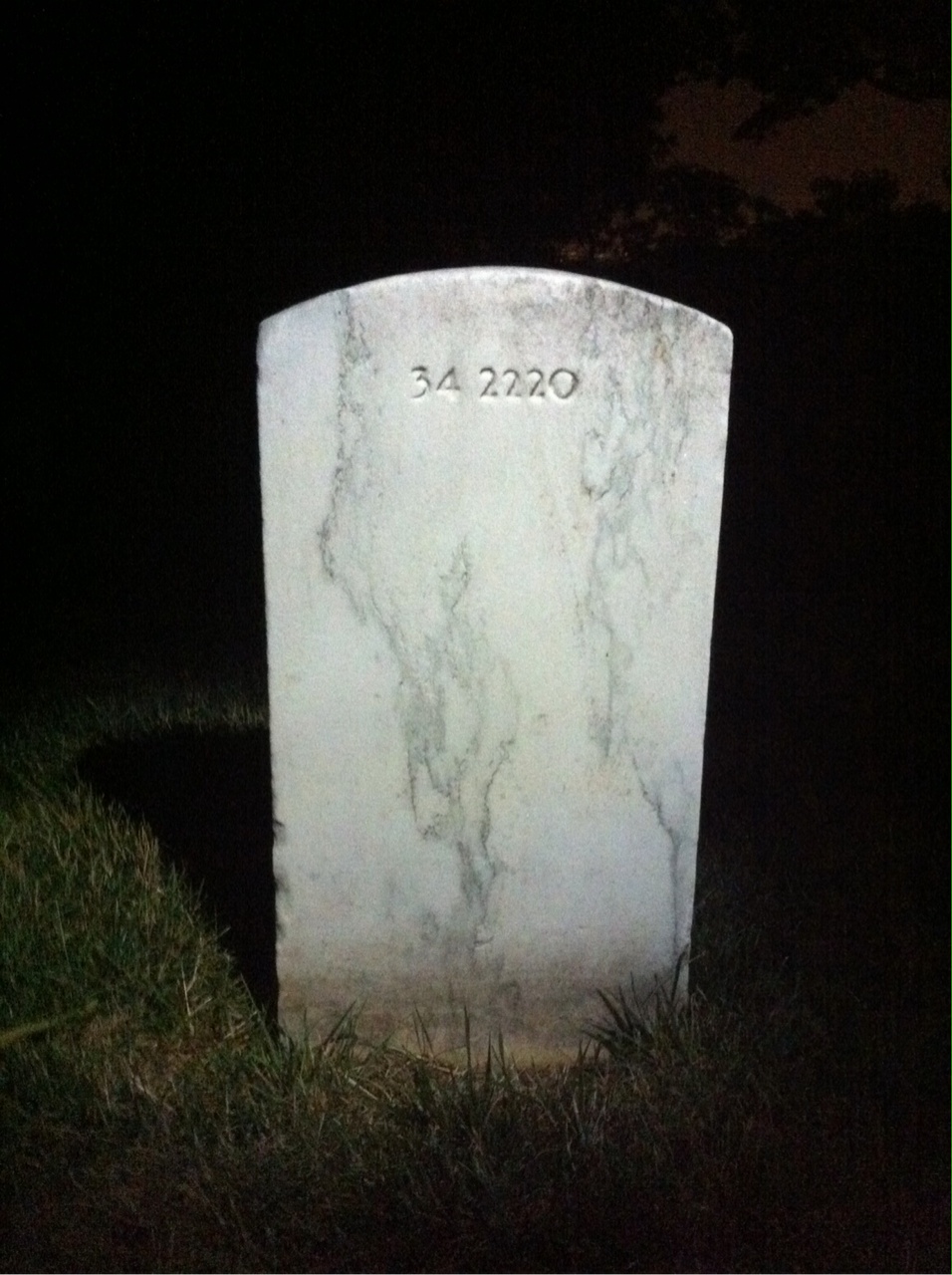Back of headstone — Thomas Bernard Carroll