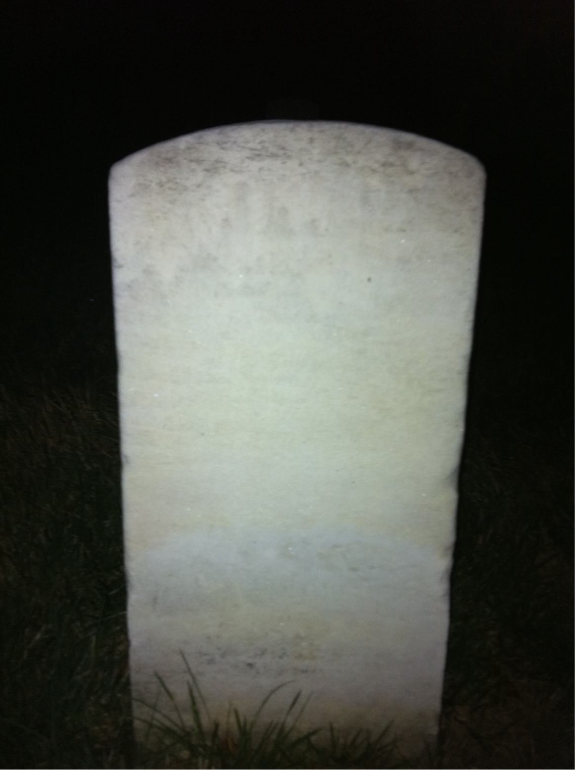 Back of headstone — William Austin