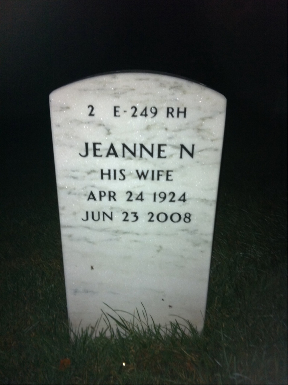 Back of headstone — John Praytor