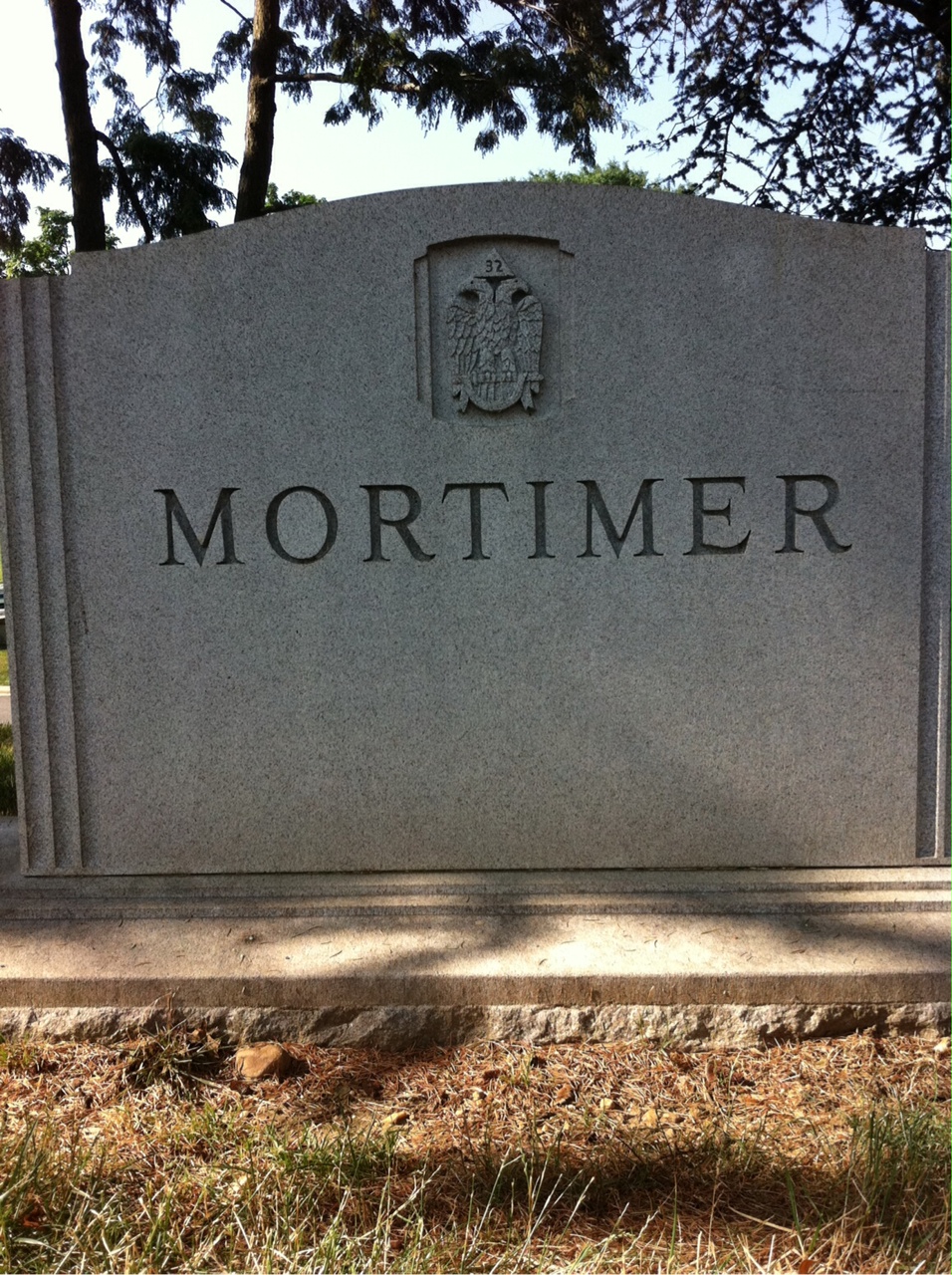 Back of headstone — Sarah Mortimer