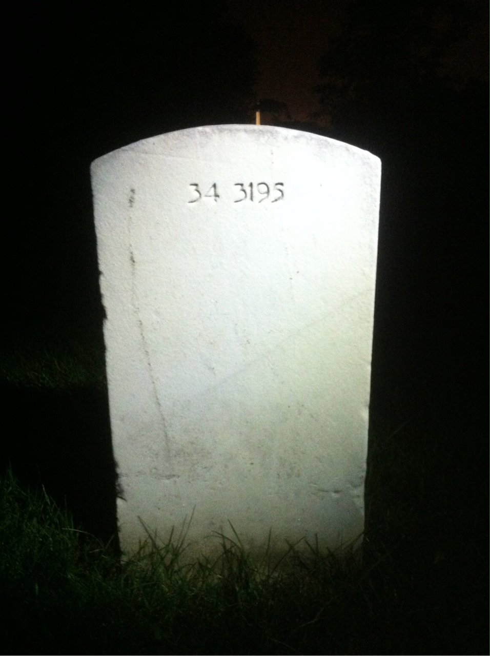 Back of headstone — Essex Morgan