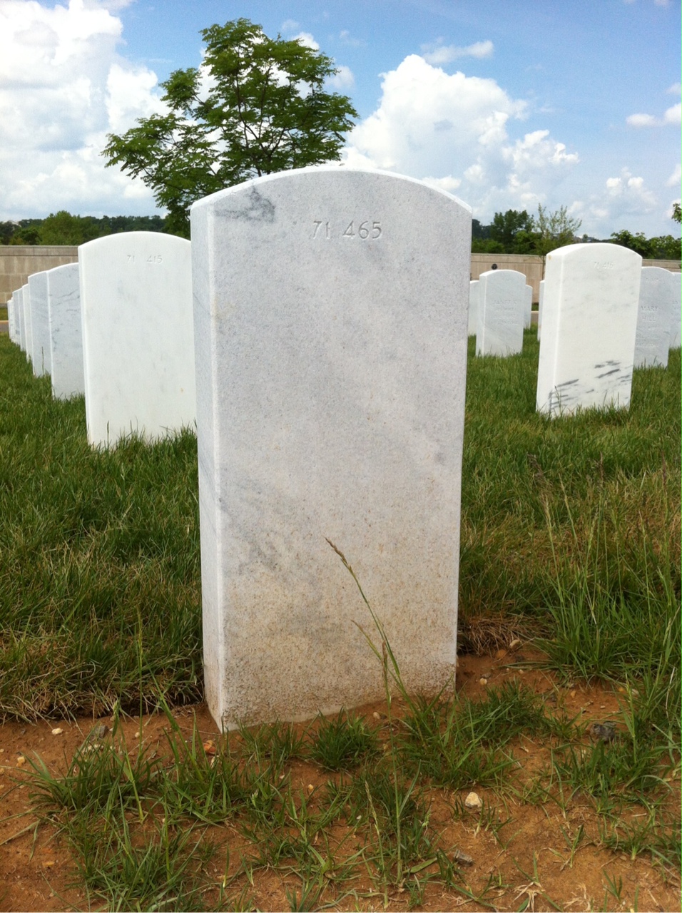 Back of headstone — James Banes