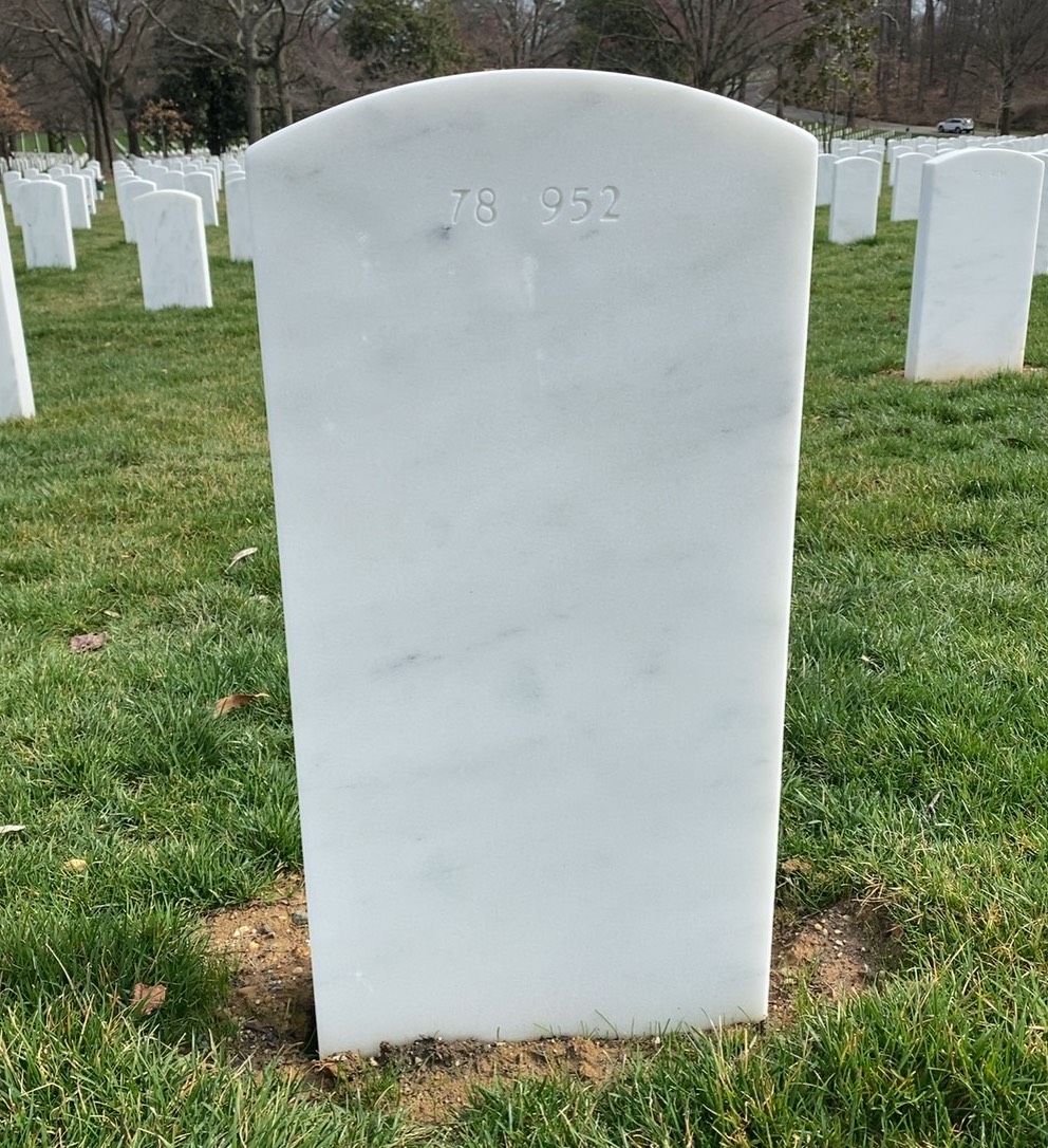 Back of headstone — Vincent Raymond Stewart