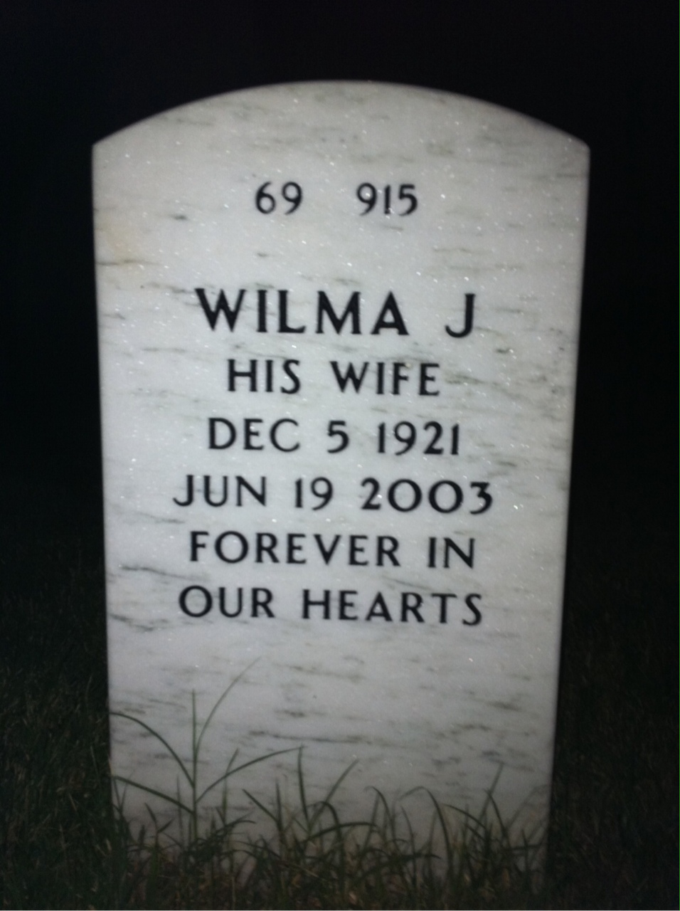 Back of headstone — Howard Beck