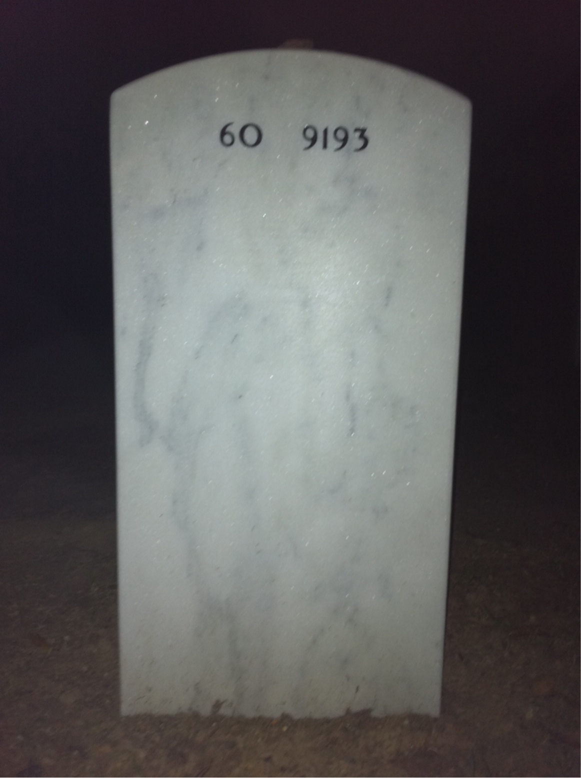 Back of headstone — Thomas Donald Maholic
