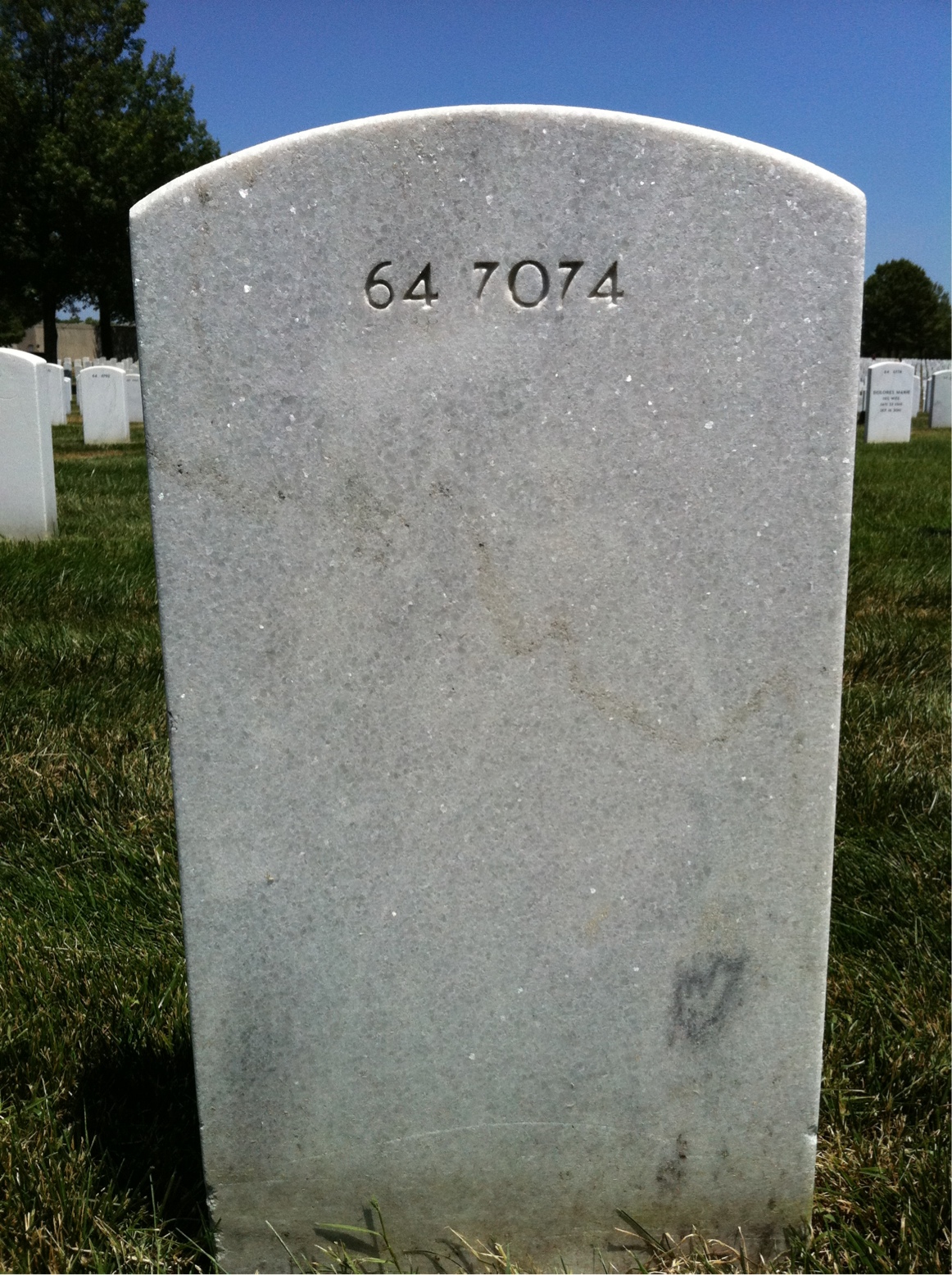 Back of headstone — James Moorefield