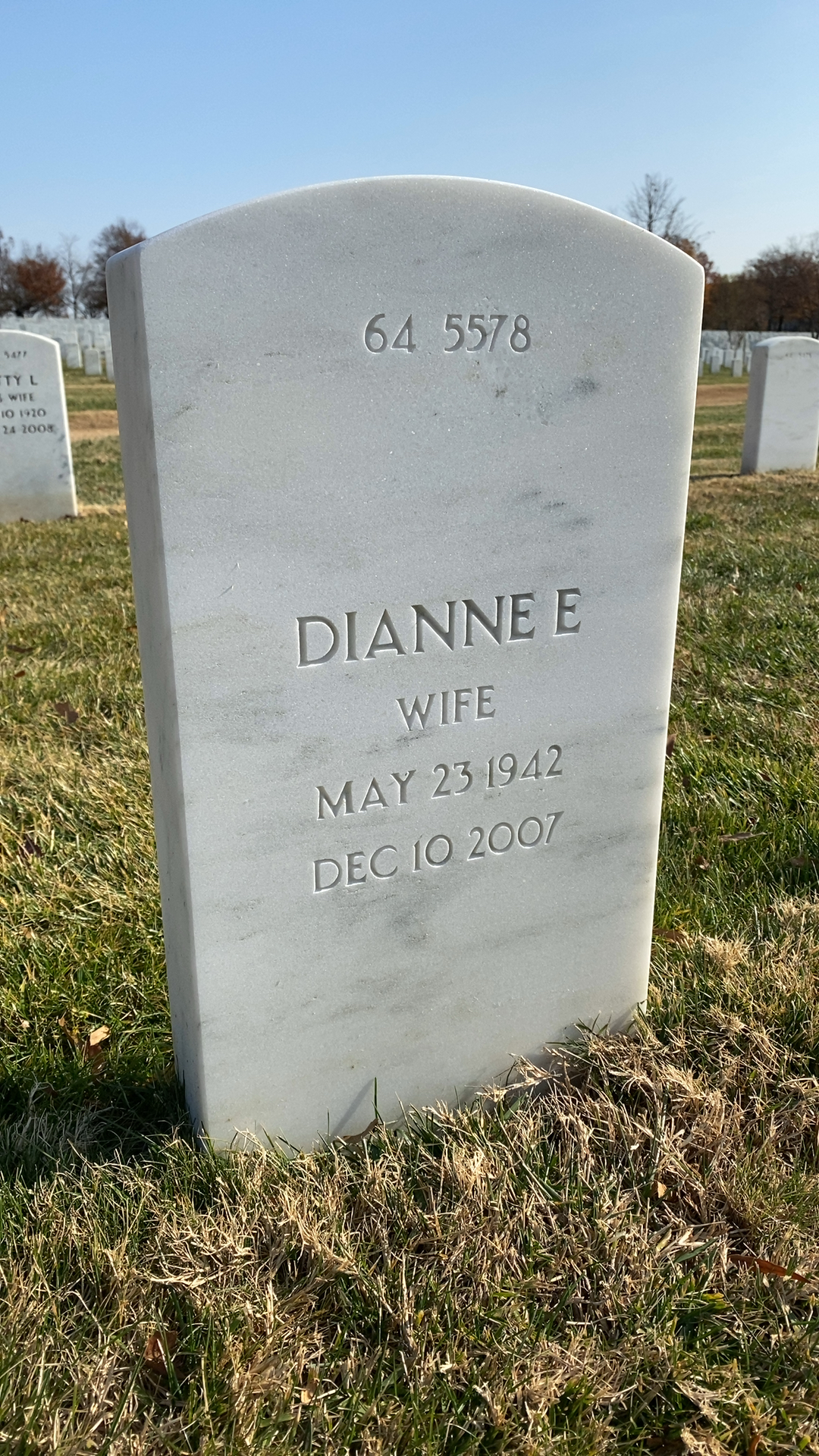 Back of headstone — Daniel Sears