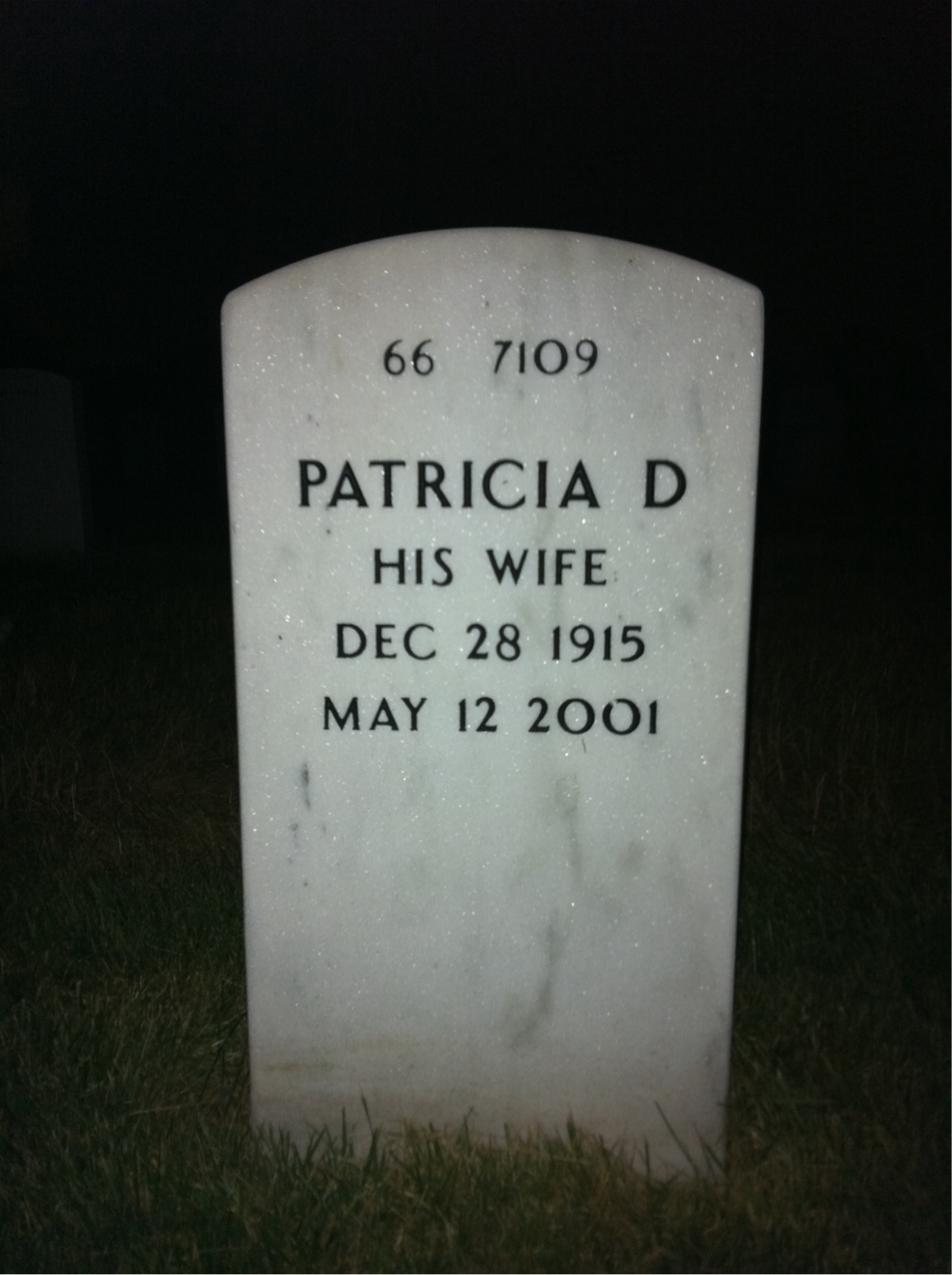 Back of headstone — James Mcgarry