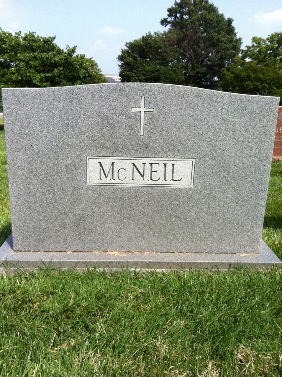 Back of headstone — Carolyn Mcneil