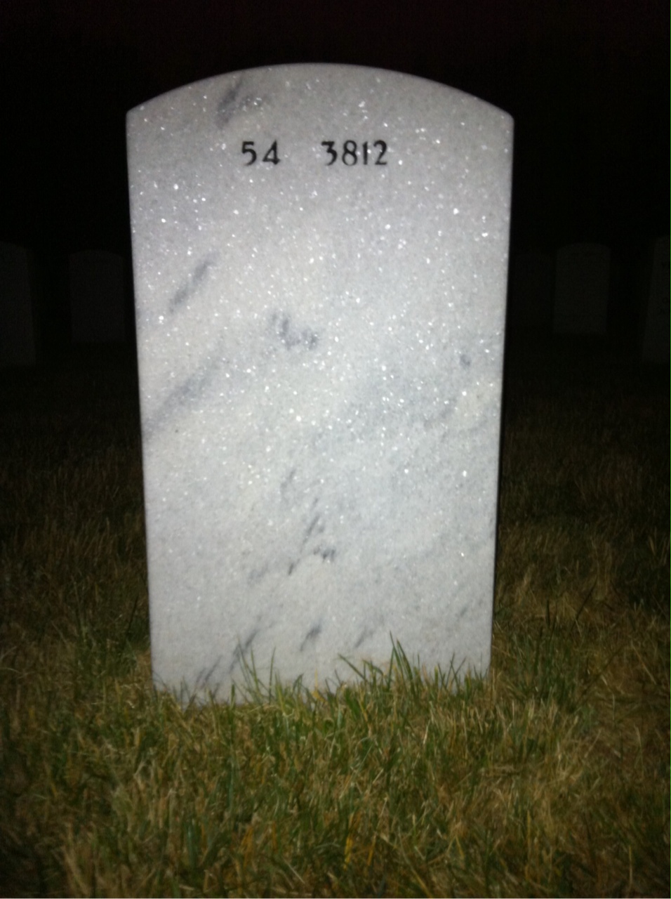 Back of headstone — Thomas Hughes