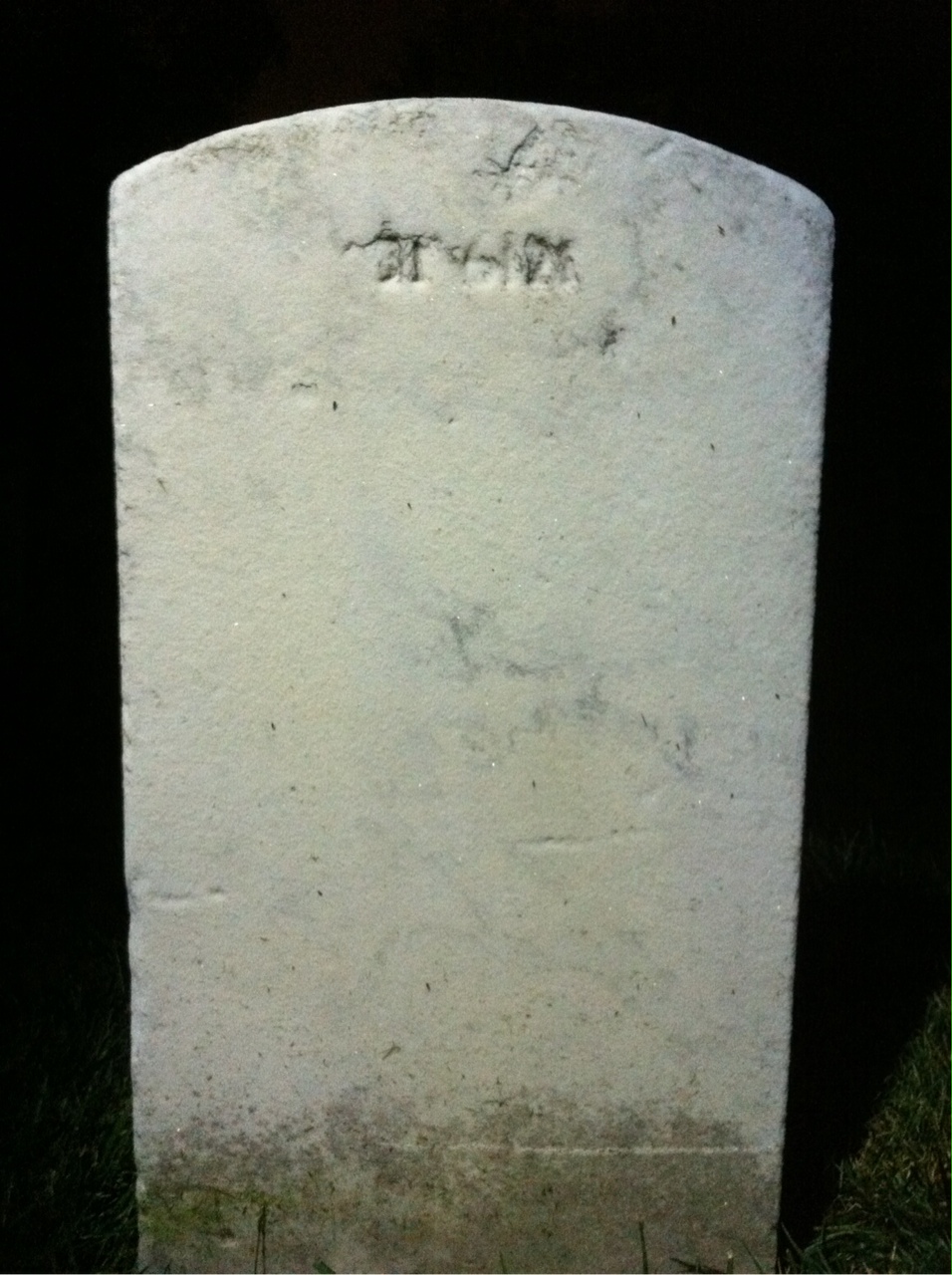 Back of headstone — Willis Albertson