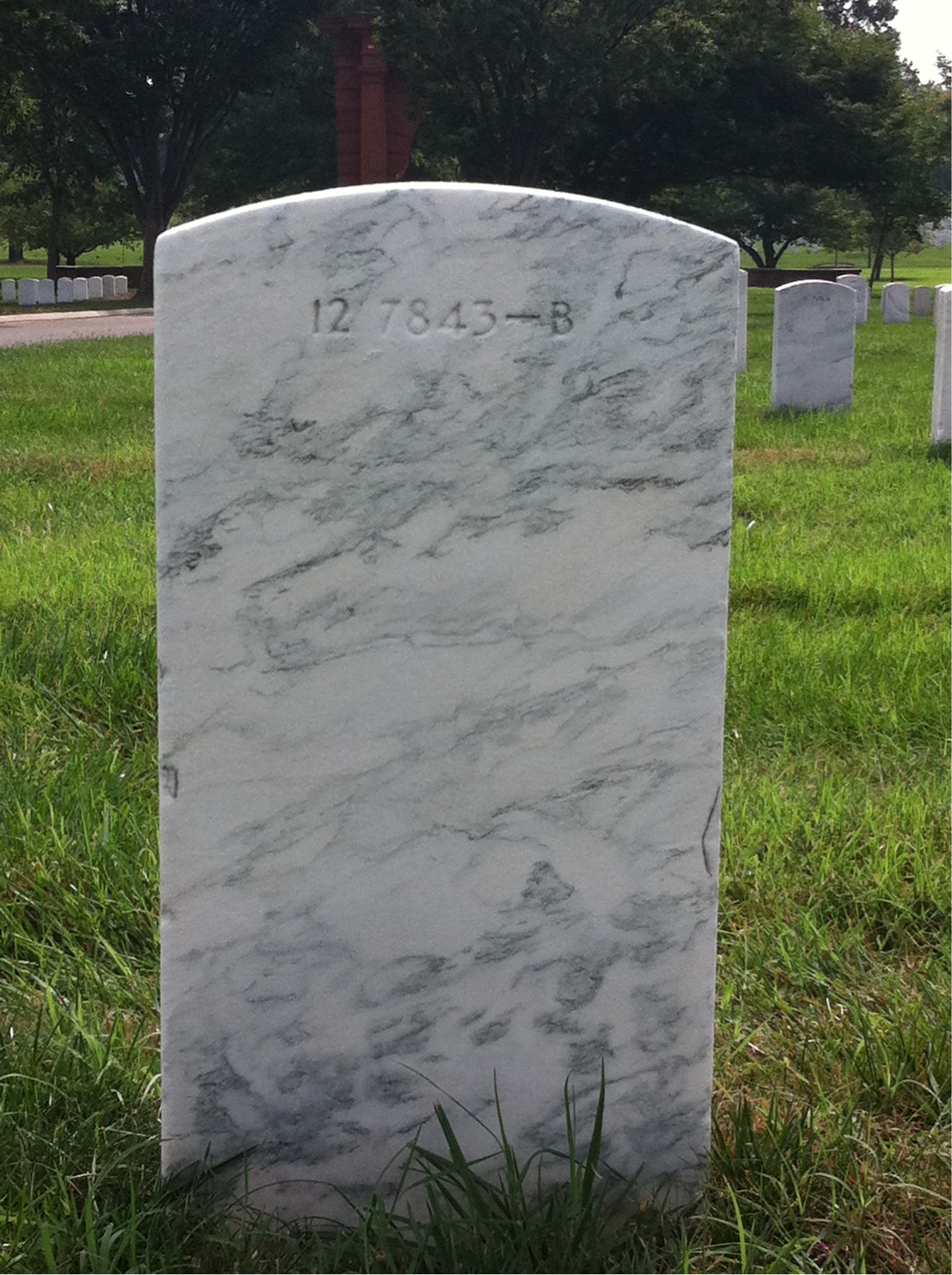 Back of headstone — Robert Arnold