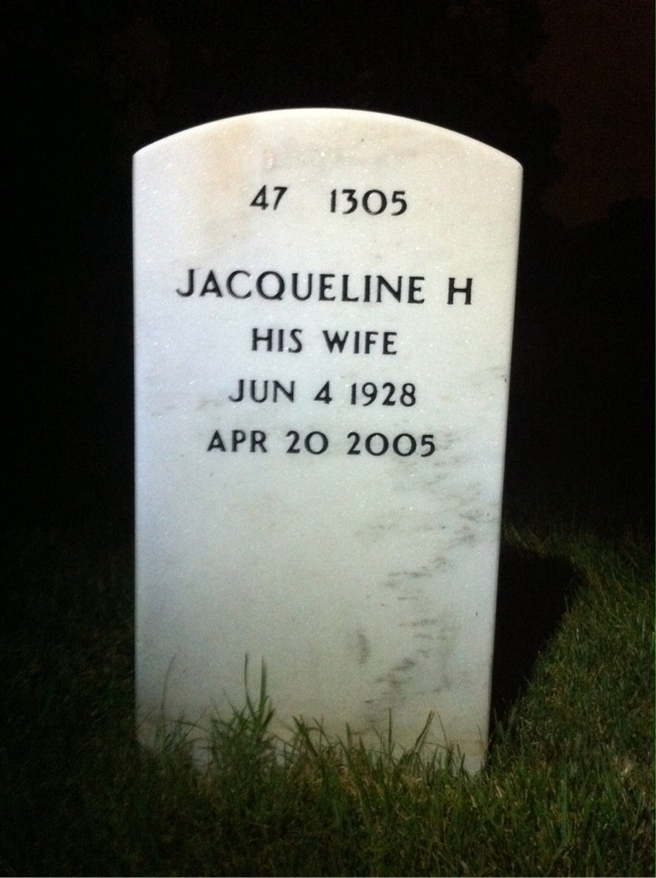Back of headstone — Norman Robenolt