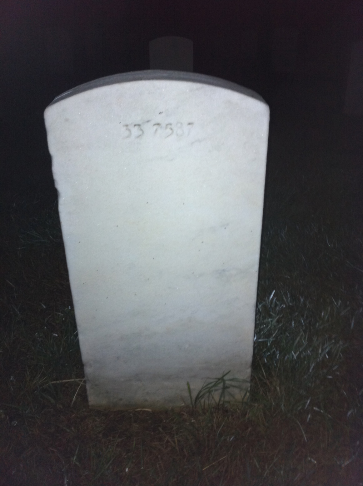 Back of headstone — John Bailey