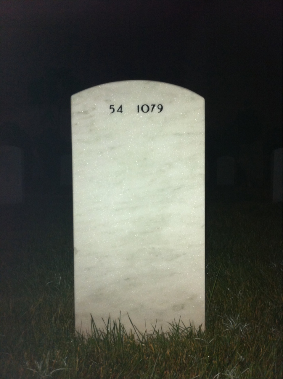 Back of headstone — Gary Simpson