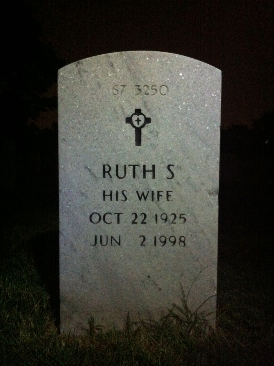 Back of headstone — Bill Meloy