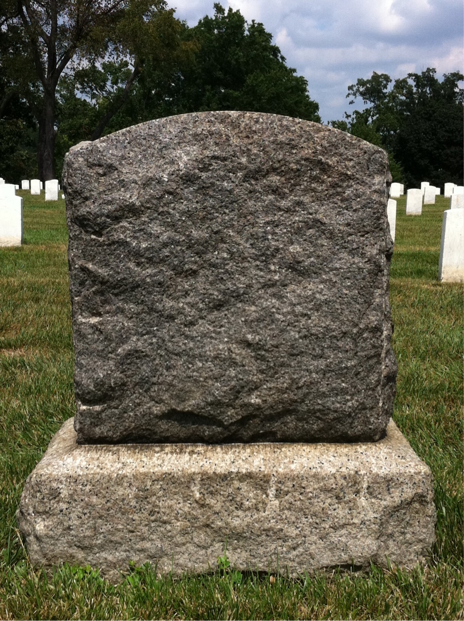 Back of headstone — Jesse Arnold